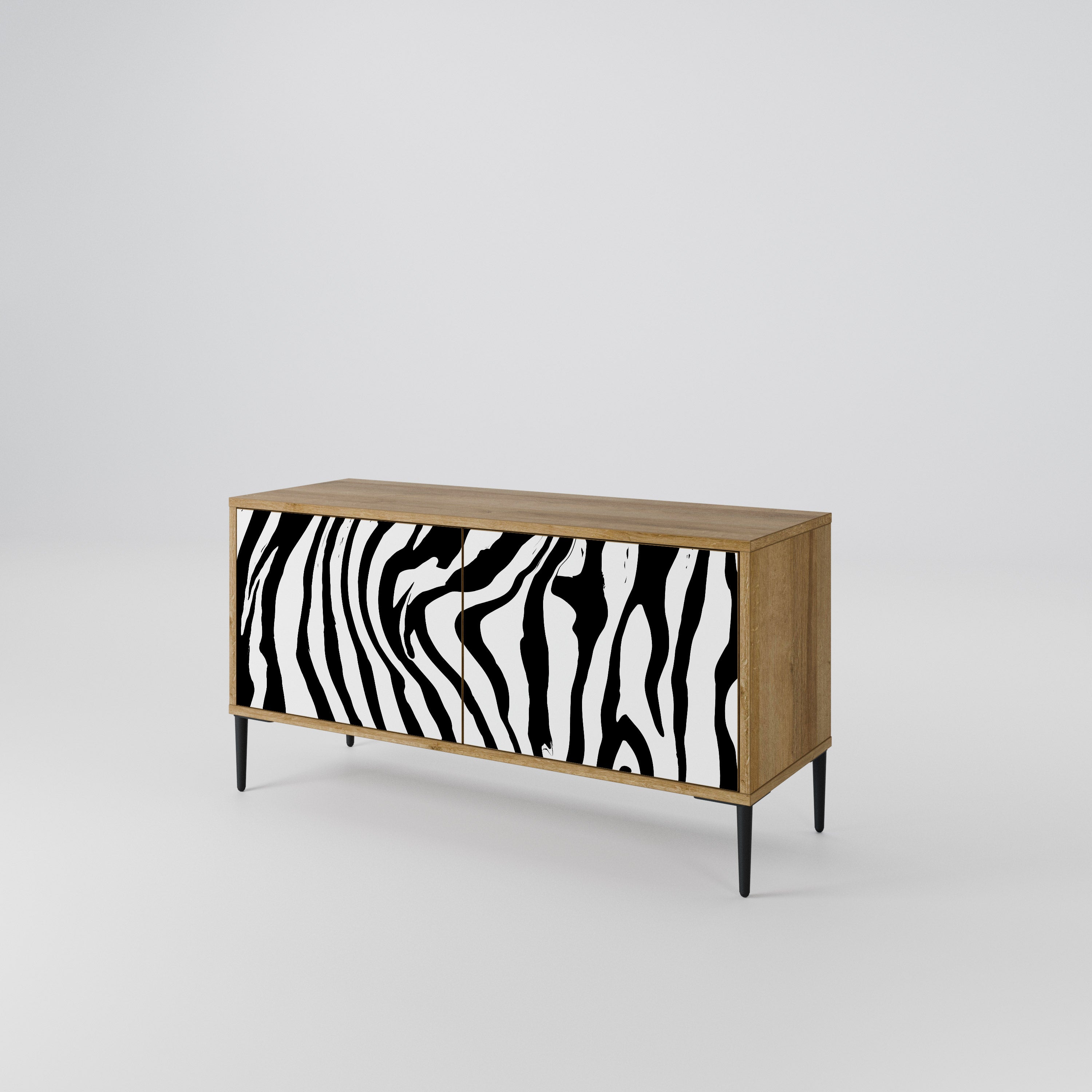 SPLENDID ZEBRA Kompaktowa szafka RTV 2-drzwiowa