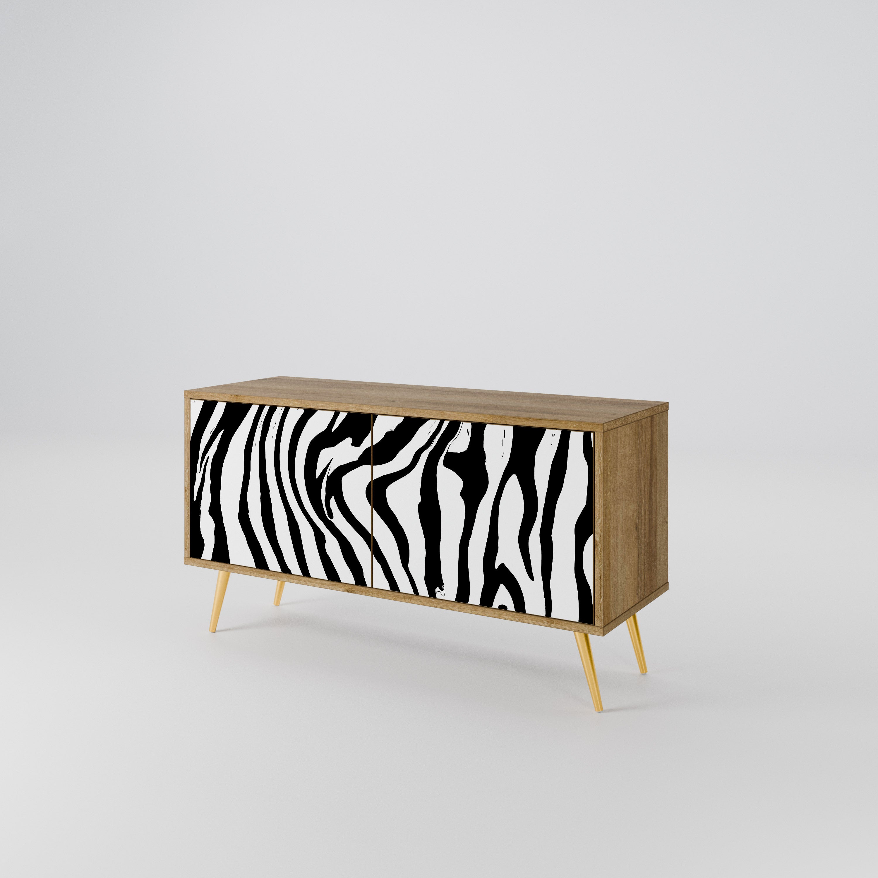 SPLENDID ZEBRA Kompaktowa szafka RTV 2-drzwiowa