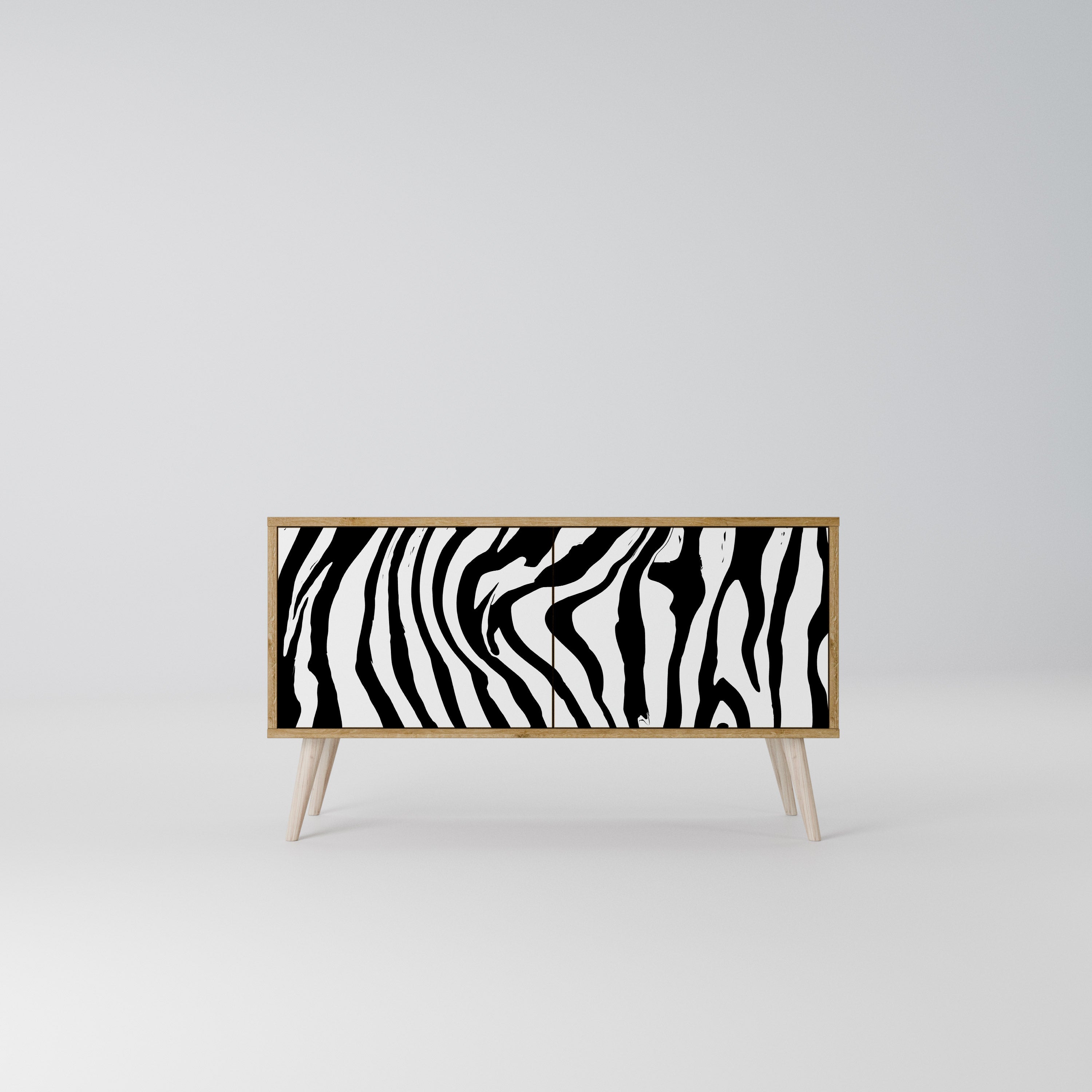 SPLENDID ZEBRA Kompaktowa szafka RTV 2-drzwiowa