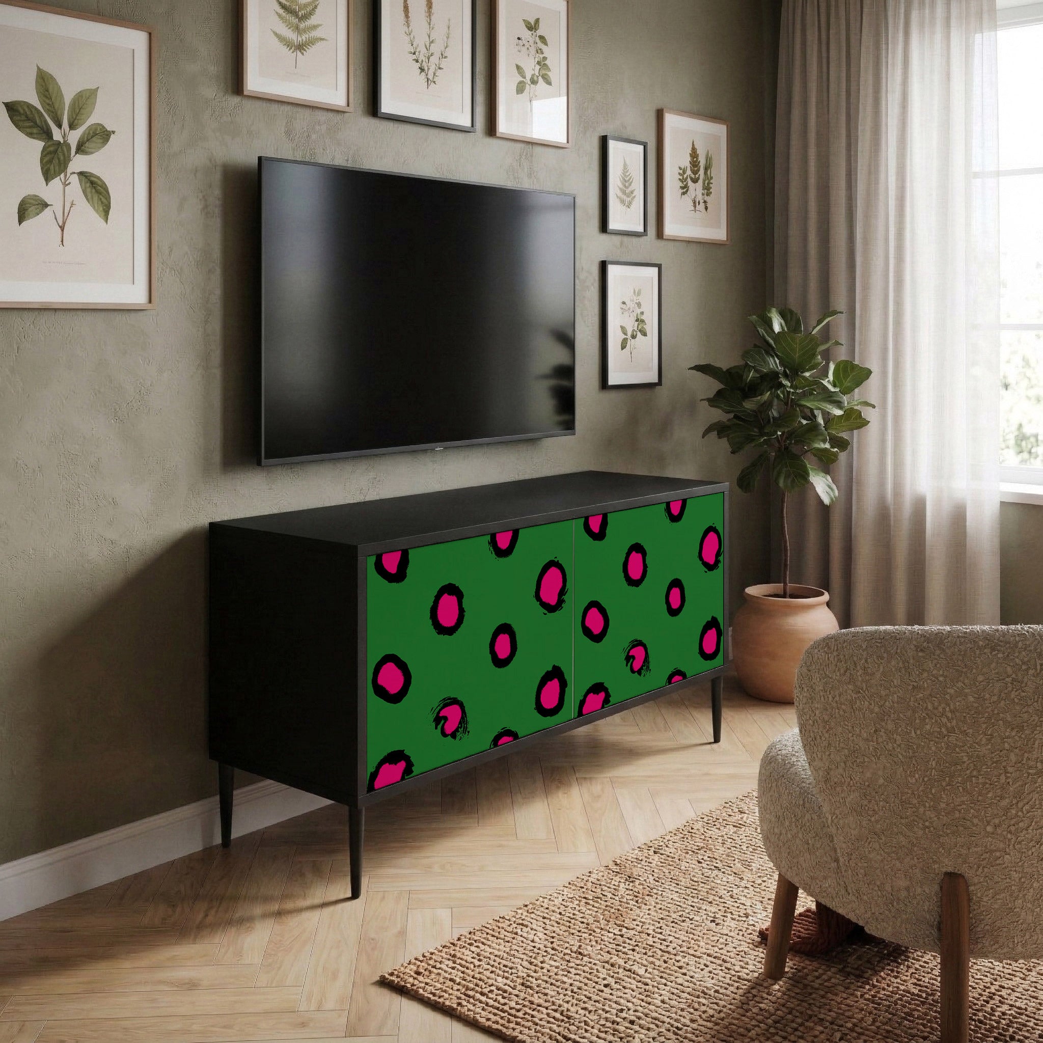 FUNKY SPOTS Kompaktowa szafka RTV 2-drzwiowa