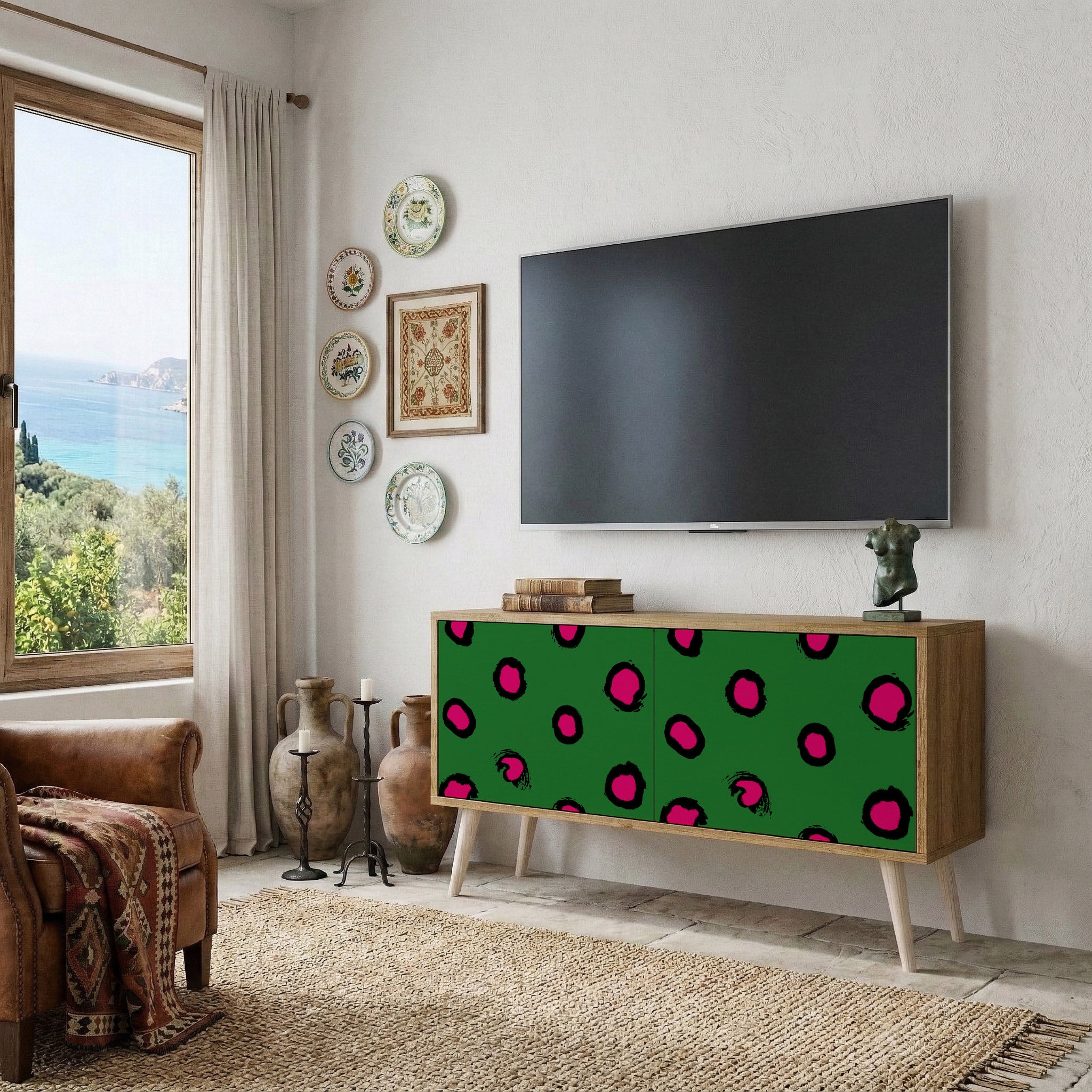 FUNKY SPOTS Kompaktowa szafka RTV 2-drzwiowa