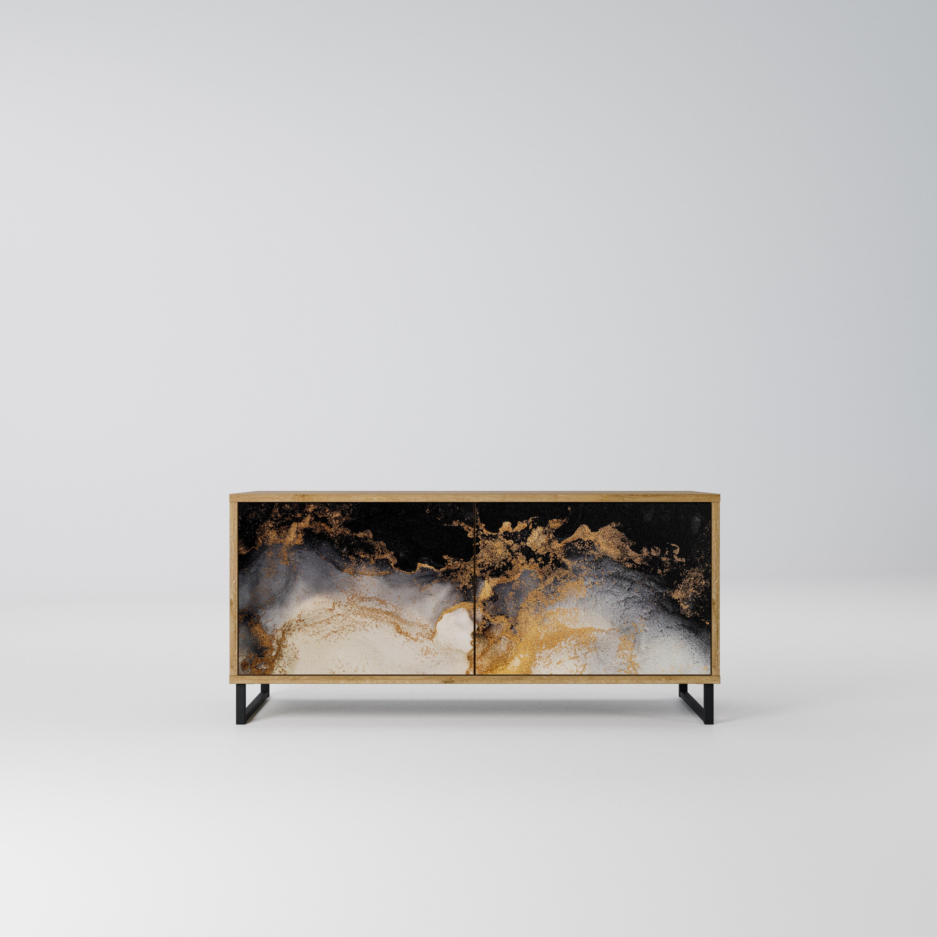 MARBLE OF TOMMORROW Kompaktowa szafka RTV 2-drzwiowa