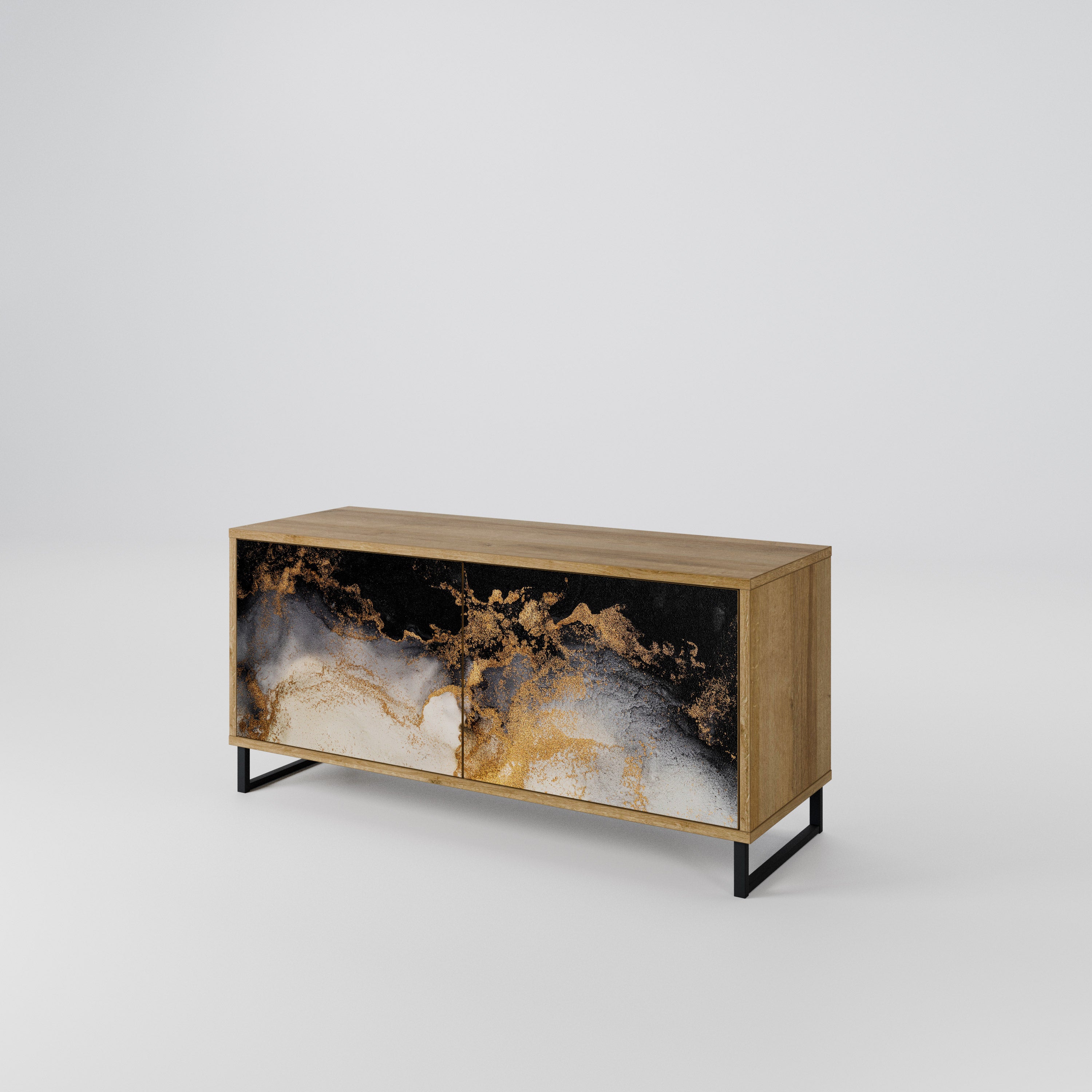 MARBLE OF TOMMORROW Kompaktowa szafka RTV 2-drzwiowa