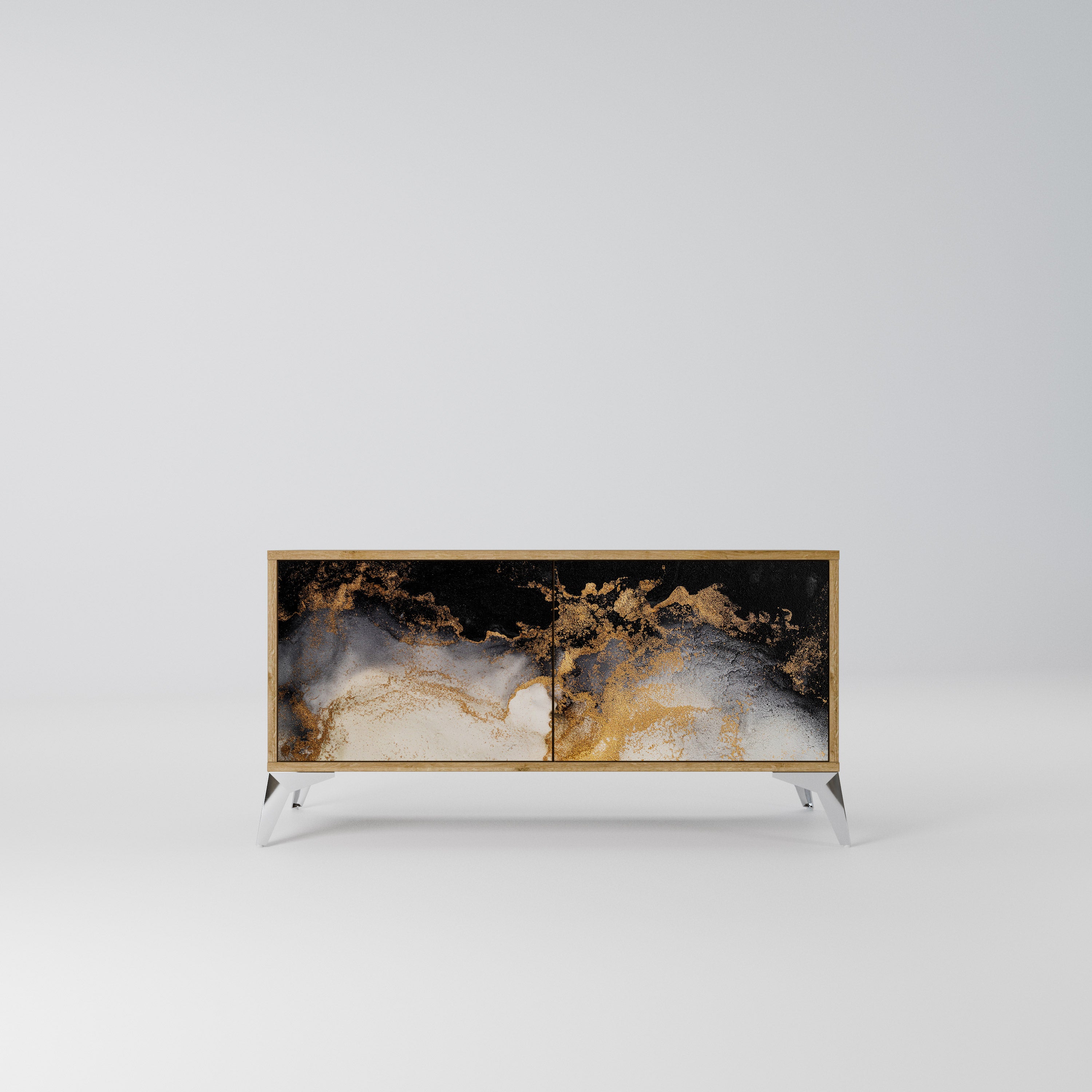 MARBLE OF TOMMORROW Kompaktowa szafka RTV 2-drzwiowa