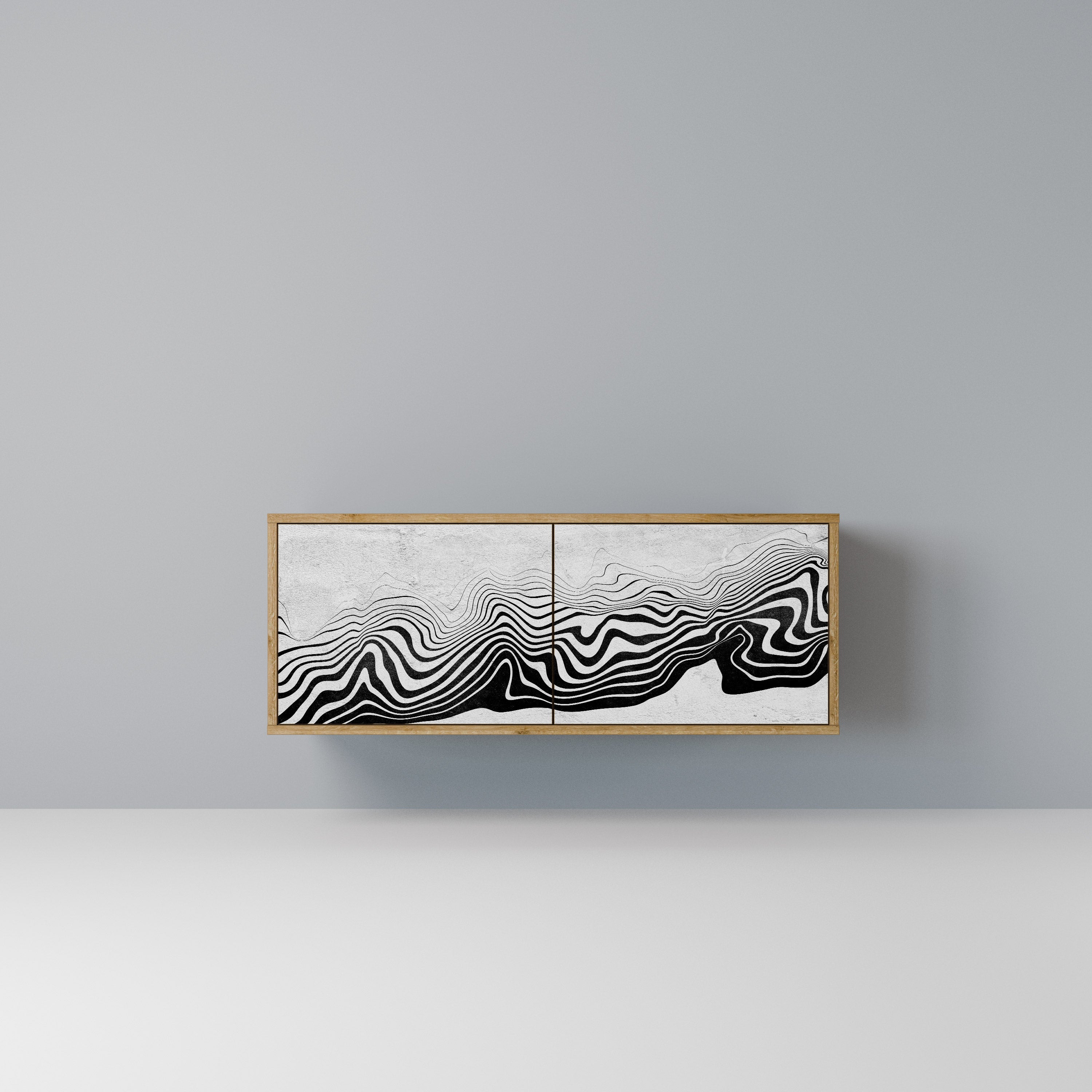 MONOCHROME MIRAGE Kompaktowa szafka RTV 2-drzwiowa
