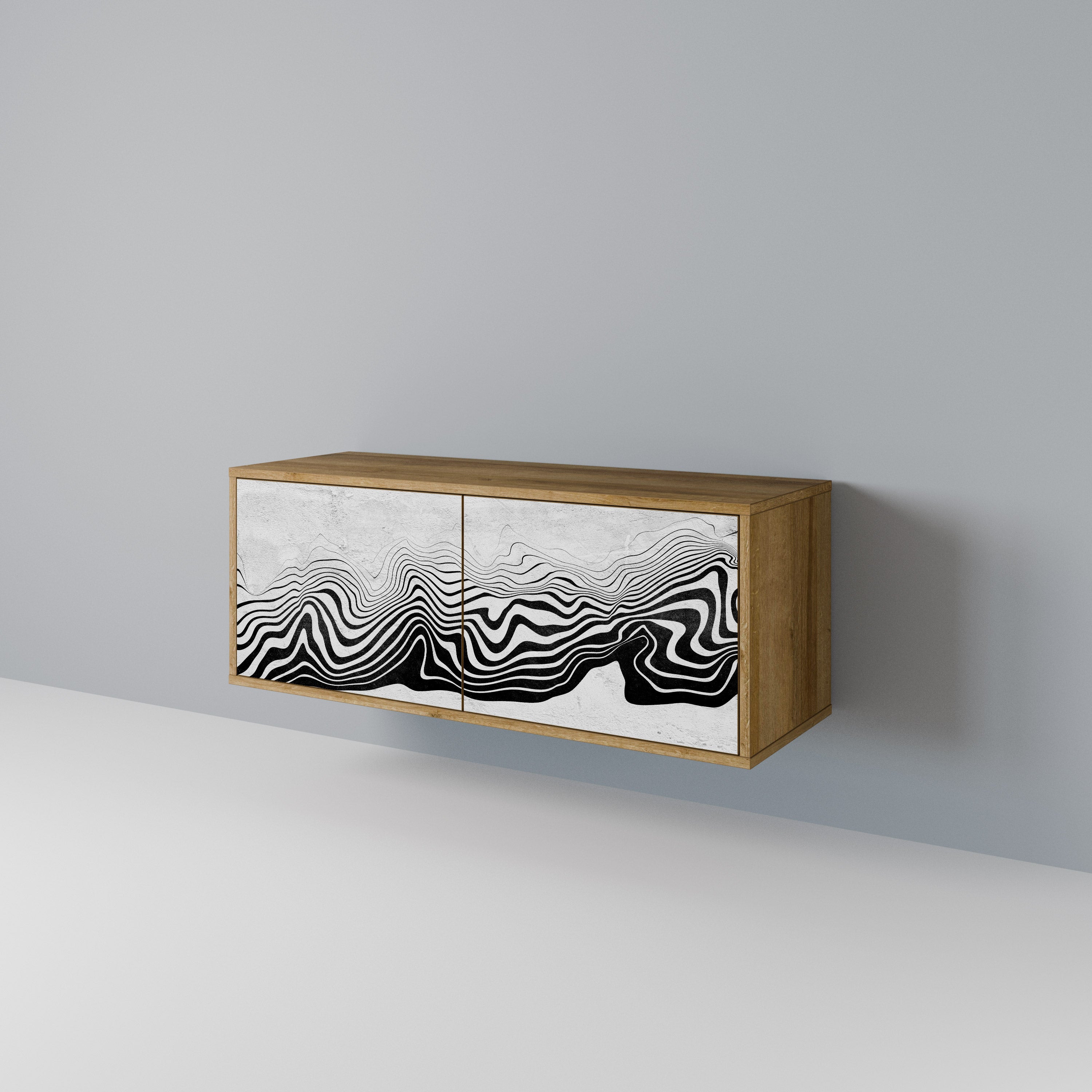 MONOCHROME MIRAGE Kompaktowa szafka RTV 2-drzwiowa