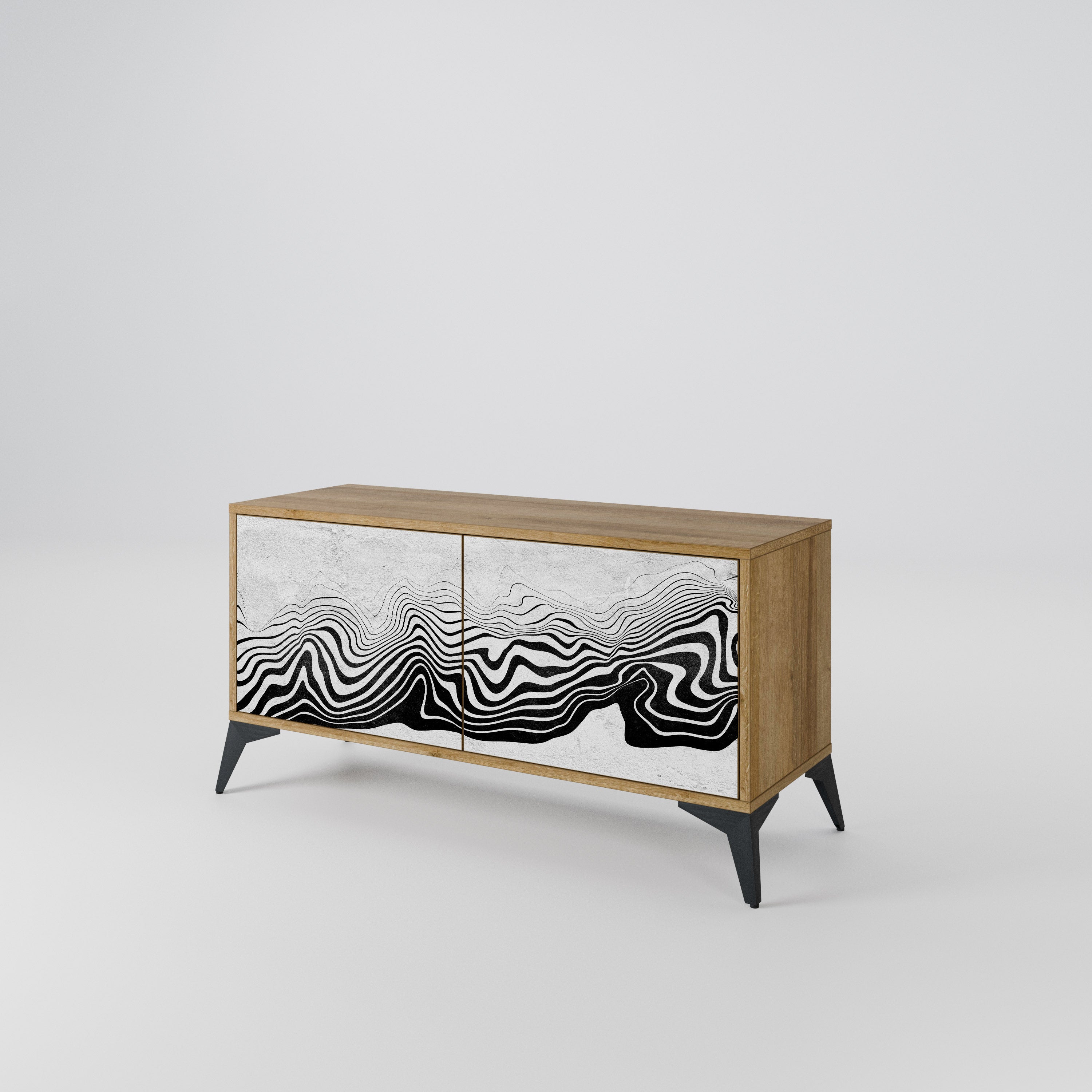 MONOCHROME MIRAGE Kompaktowa szafka RTV 2-drzwiowa