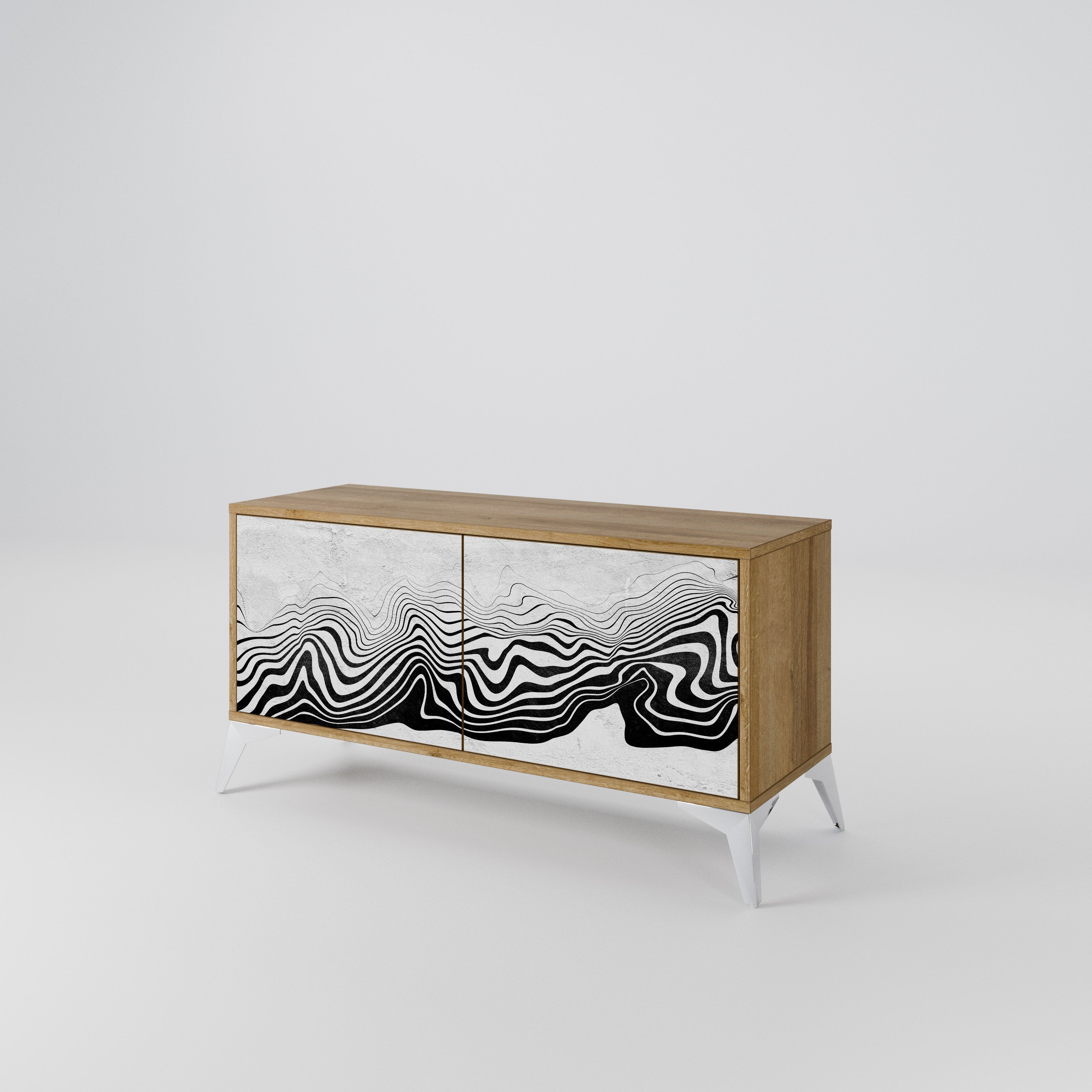MONOCHROME MIRAGE Kompaktowa szafka RTV 2-drzwiowa