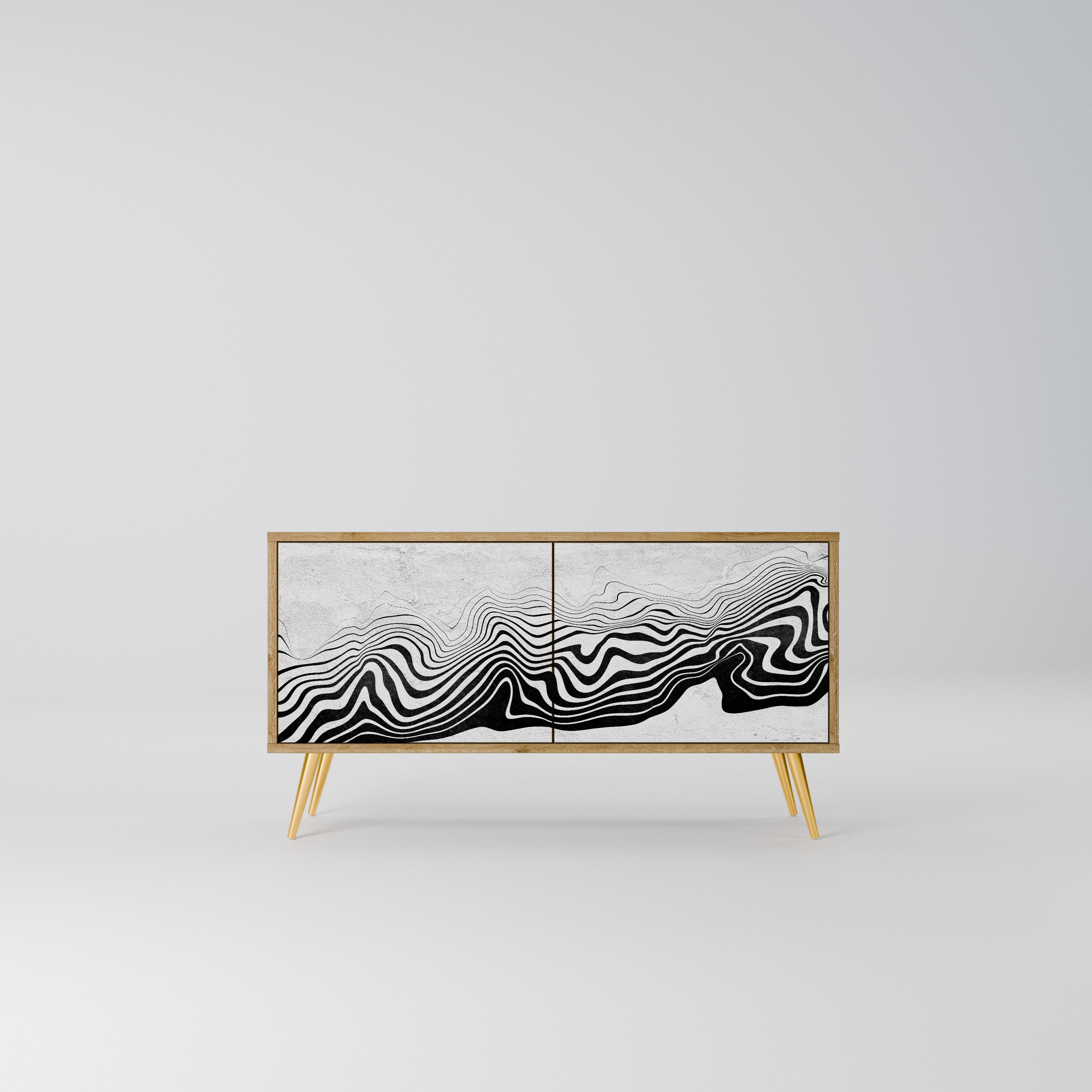 MONOCHROME MIRAGE Kompaktowa szafka RTV 2-drzwiowa