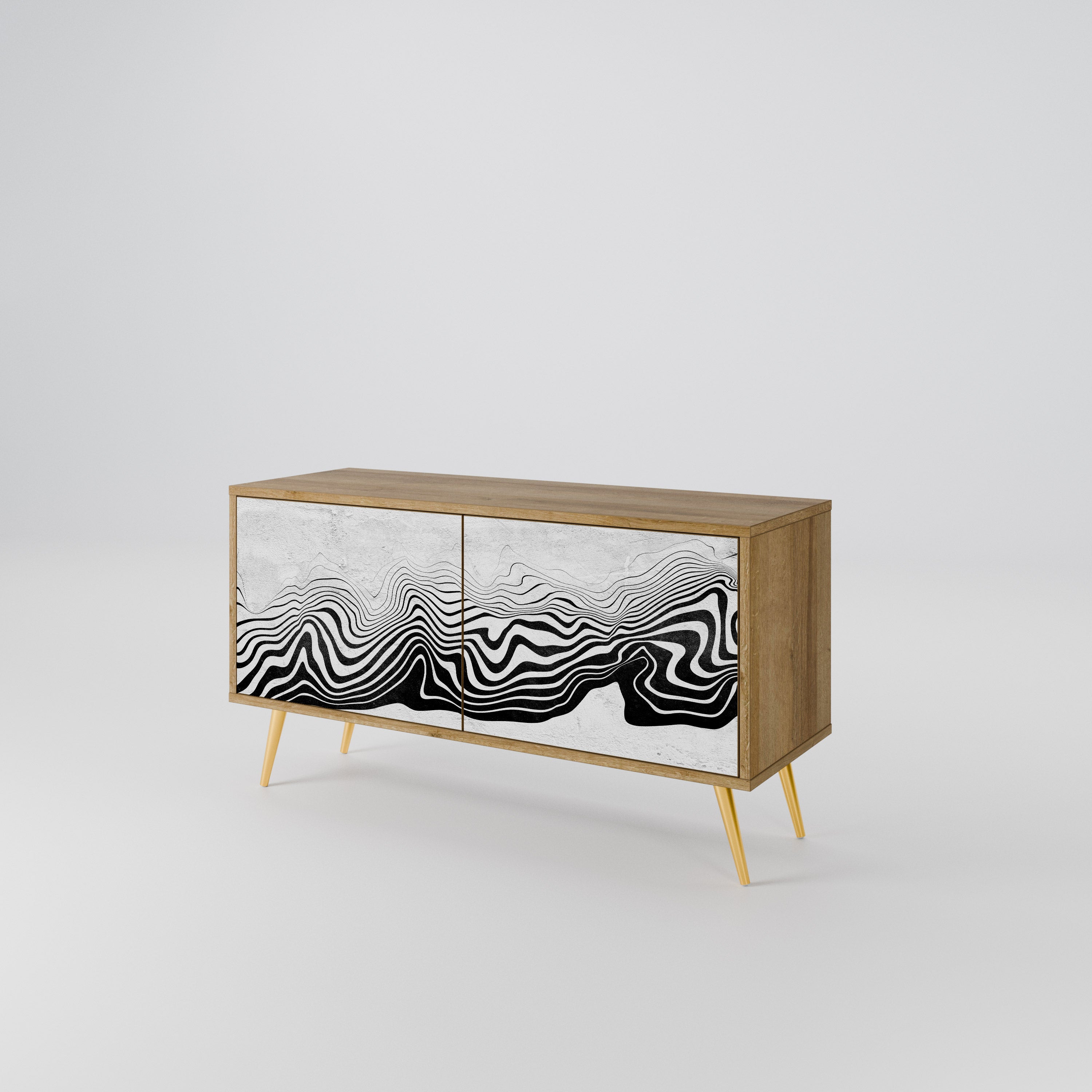 MONOCHROME MIRAGE Kompaktowa szafka RTV 2-drzwiowa