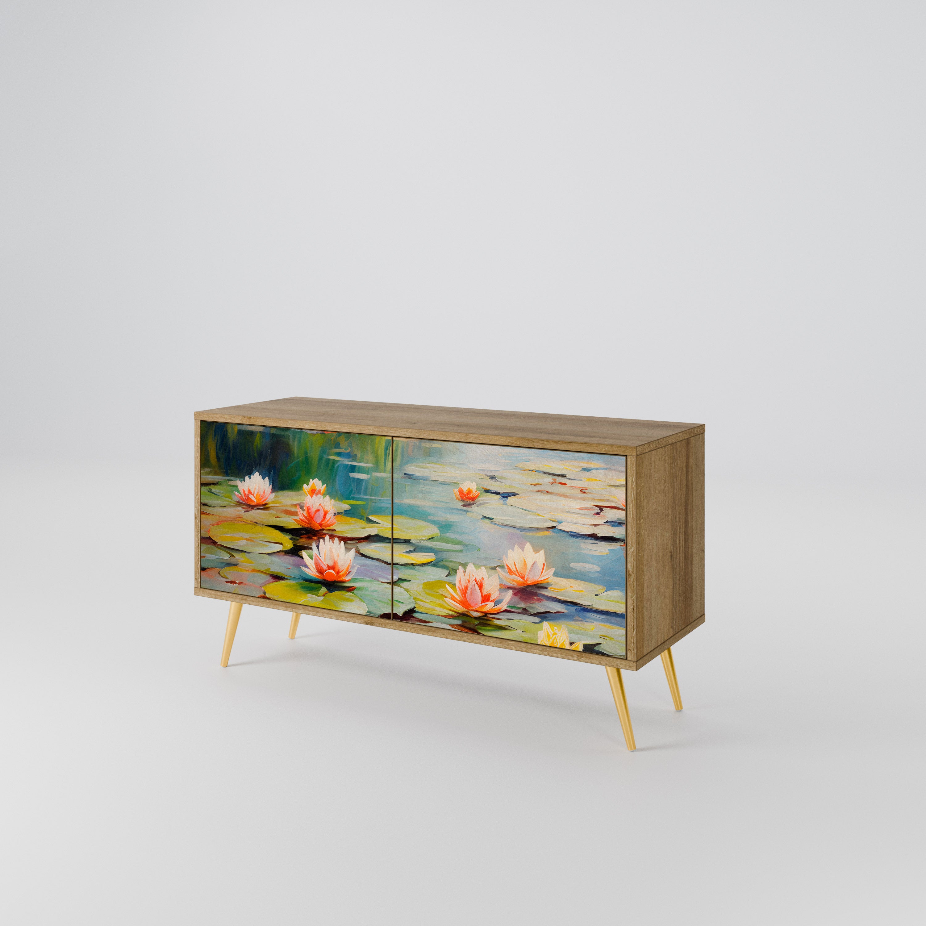 BLOOMING WATERS Kompaktowa szafka RTV 2-drzwiowa