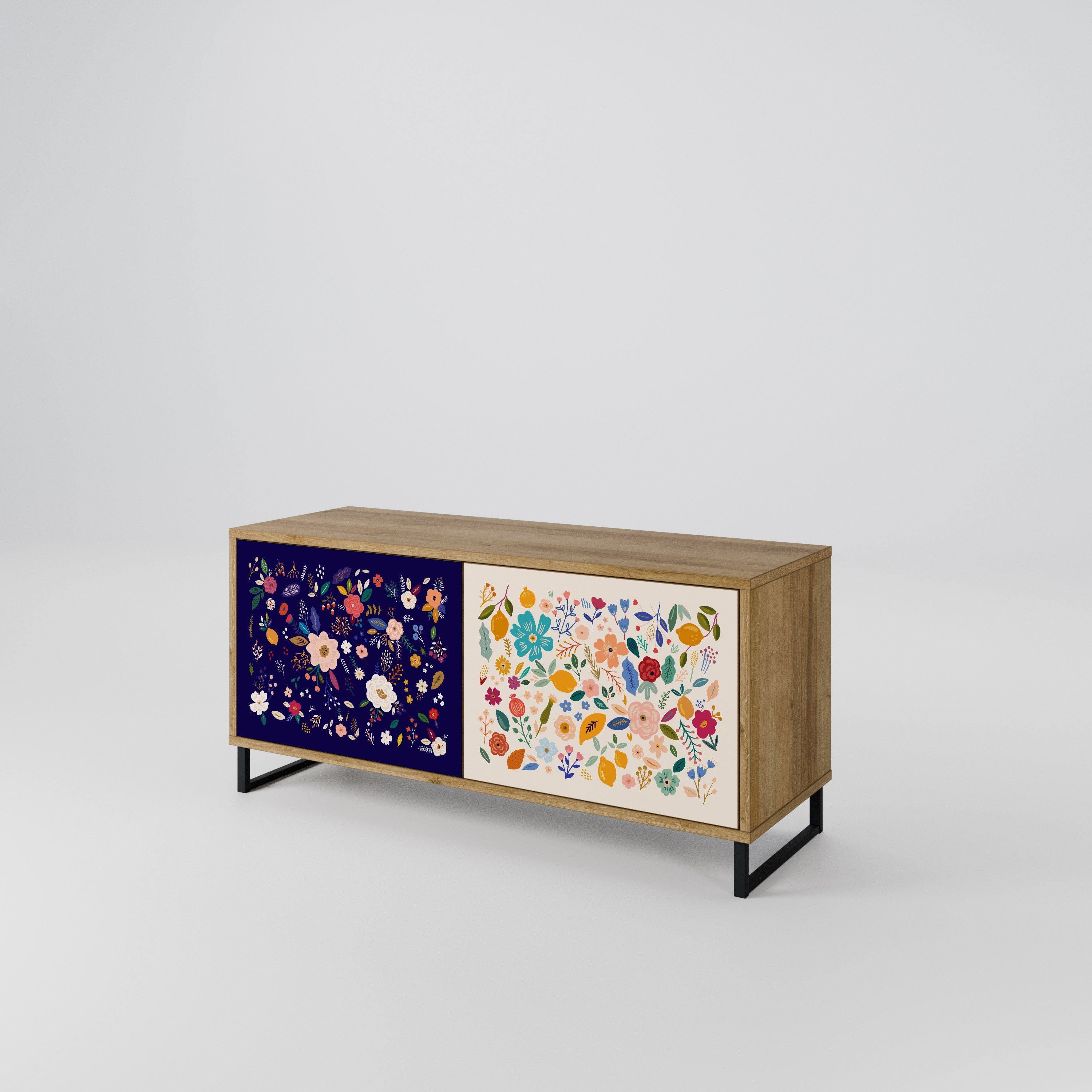 FLORAL COMBINATION Kompaktowa szafka RTV 2-drzwiowa