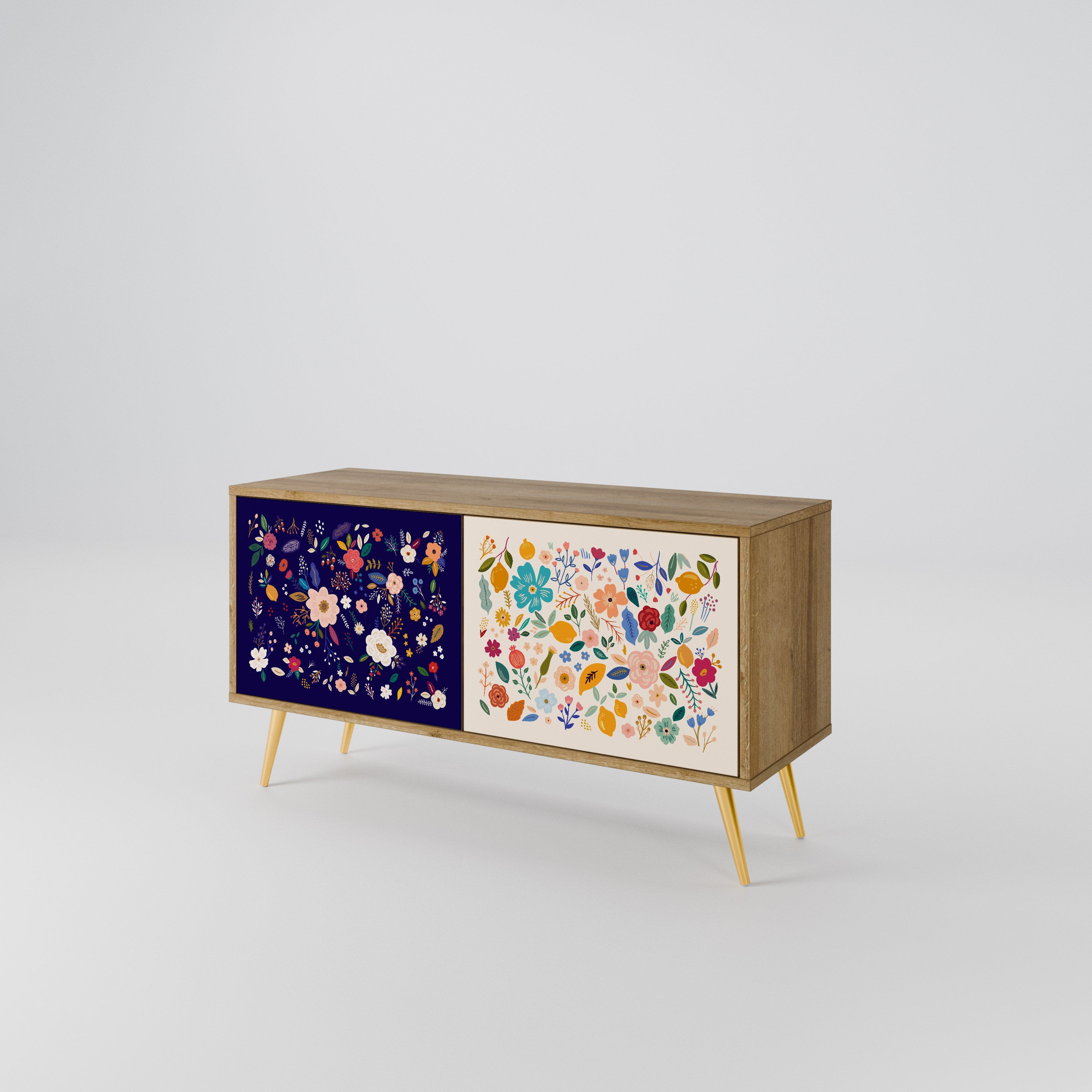 FLORAL COMBINATION Kompaktowa szafka RTV 2-drzwiowa