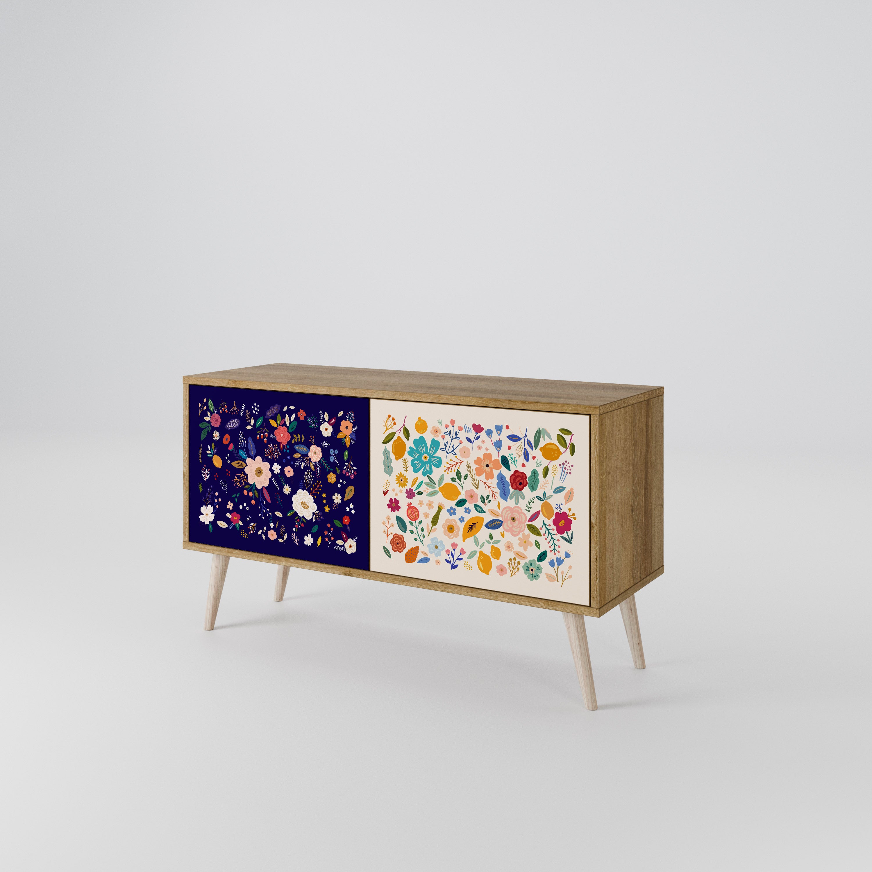 FLORAL COMBINATION Kompaktowa szafka RTV 2-drzwiowa