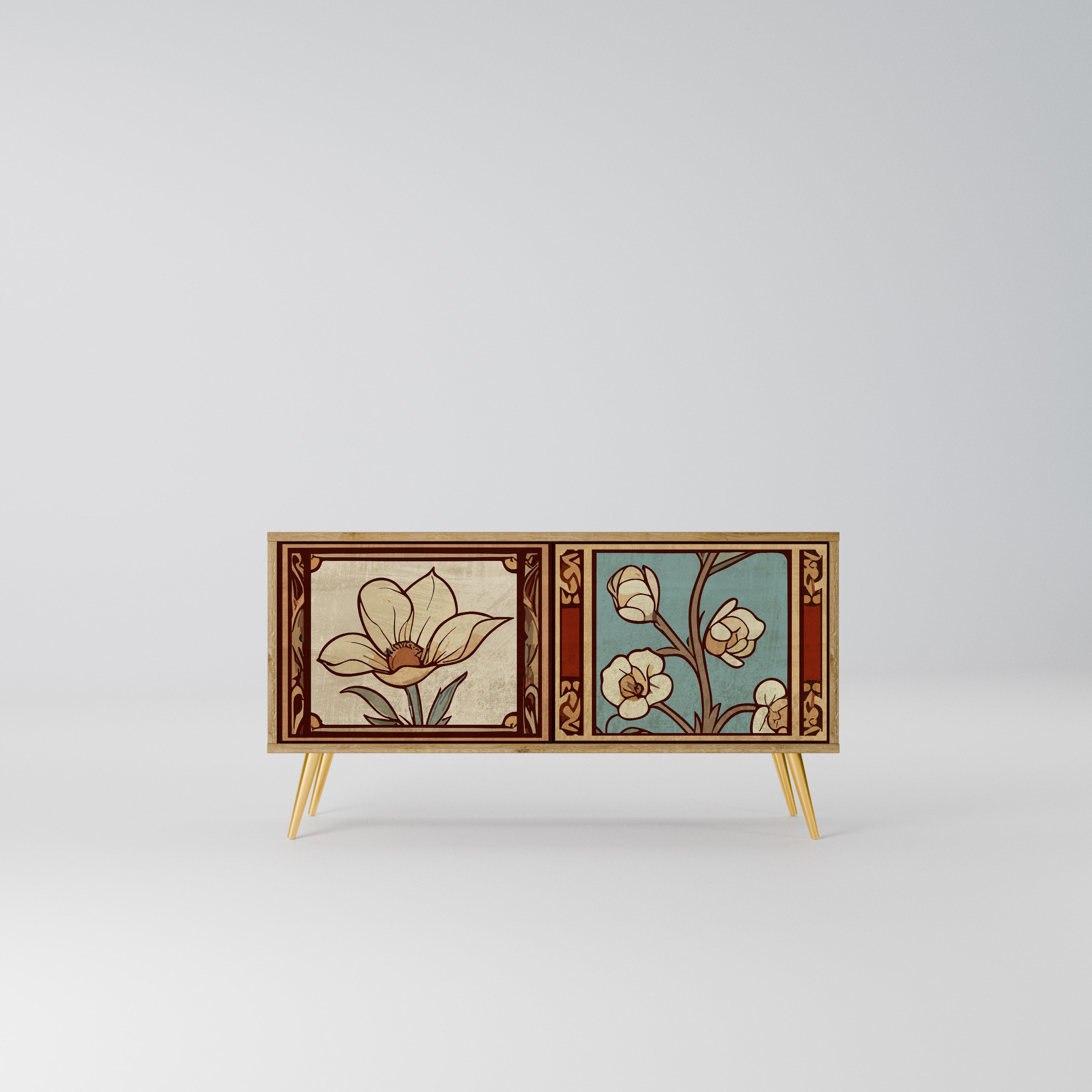TIMELESS FLORA Kompaktowa szafka RTV 2-drzwiowa