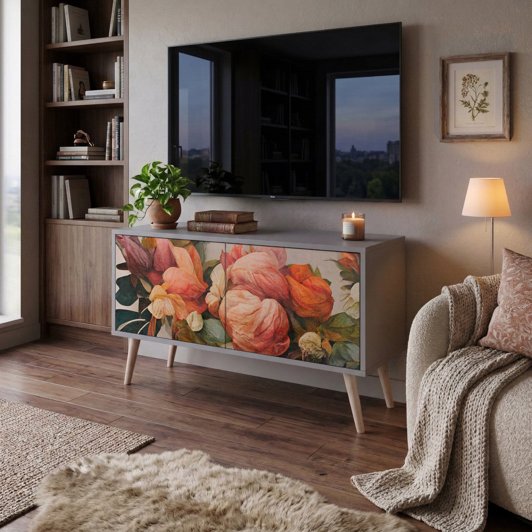 STYLISH BEAUTY Kompaktowa szafka RTV 2-drzwiowa