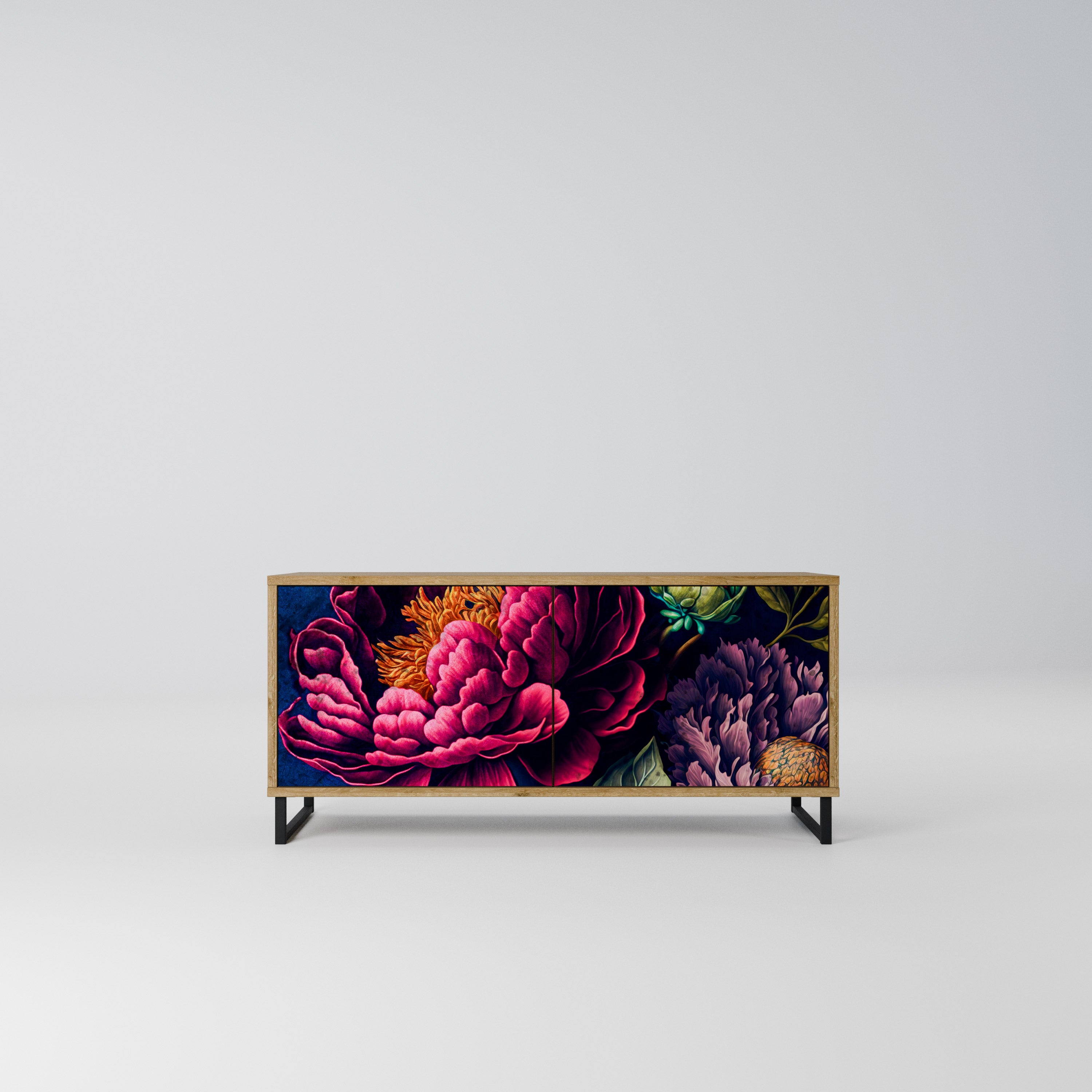 BLOOMING ELEGANCE Kompaktowa szafka RTV 2-drzwiowa