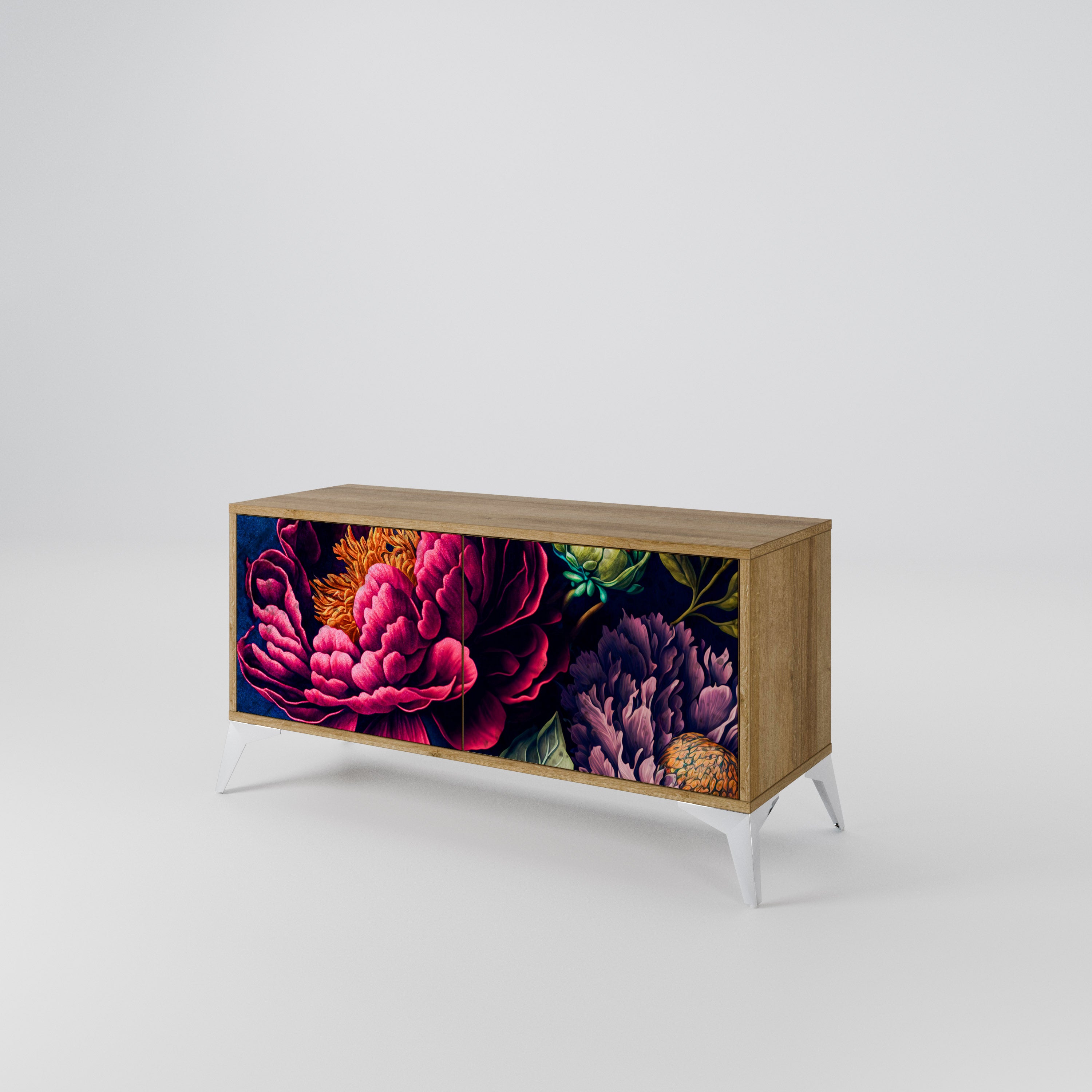 BLOOMING ELEGANCE Kompaktowa szafka RTV 2-drzwiowa