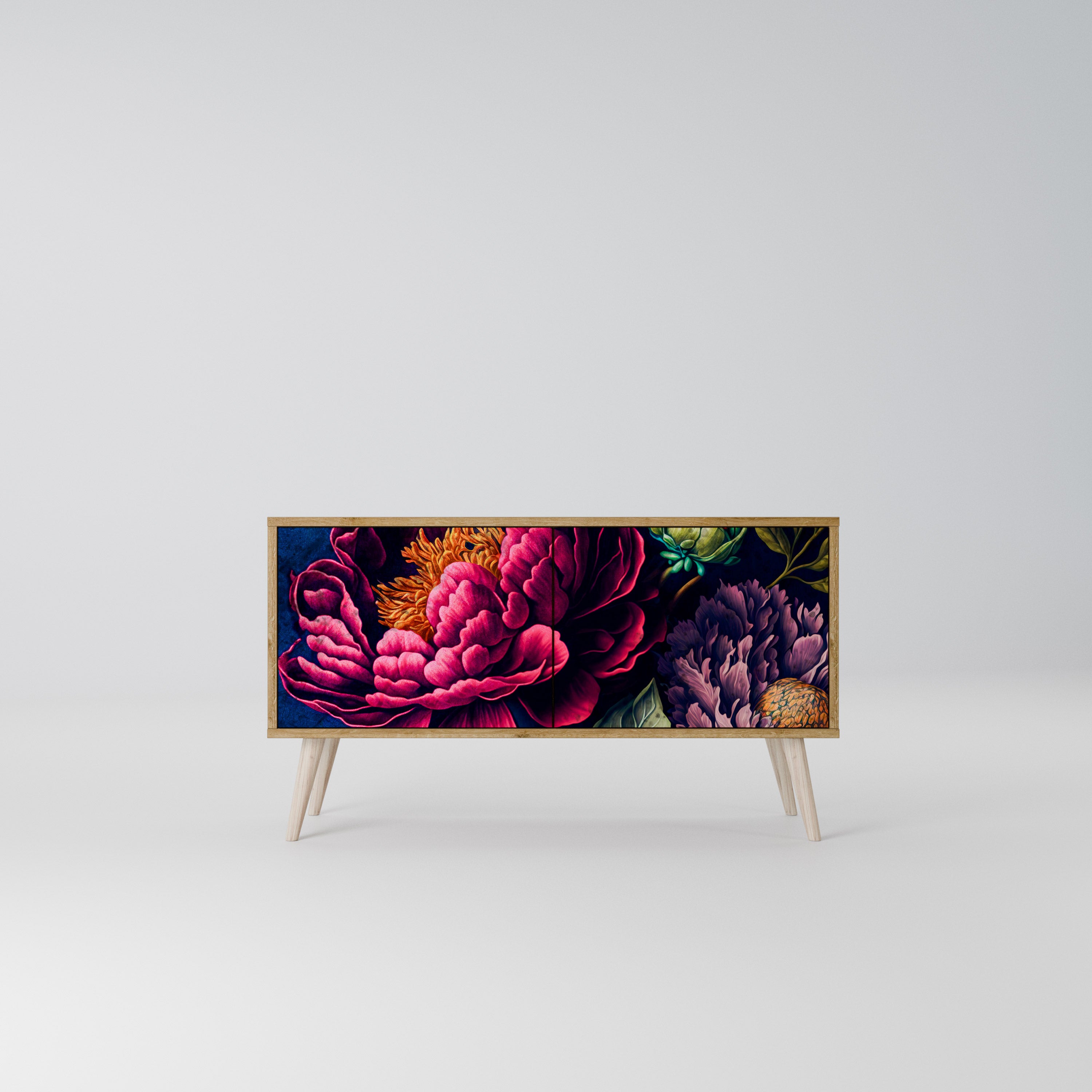 BLOOMING ELEGANCE Kompaktowa szafka RTV 2-drzwiowa