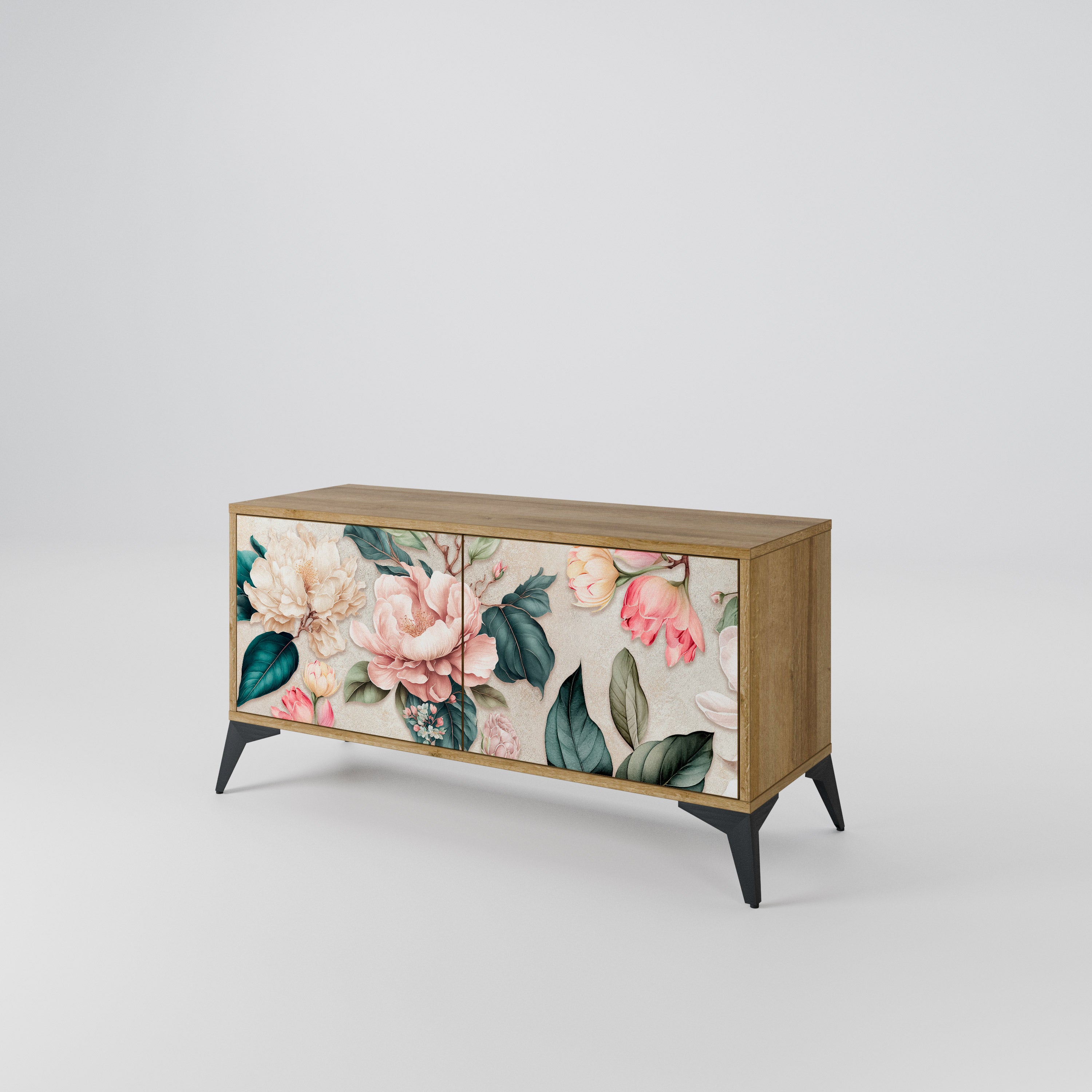 FLORAL GRACE Kompaktowa szafka RTV 2-drzwiowa
