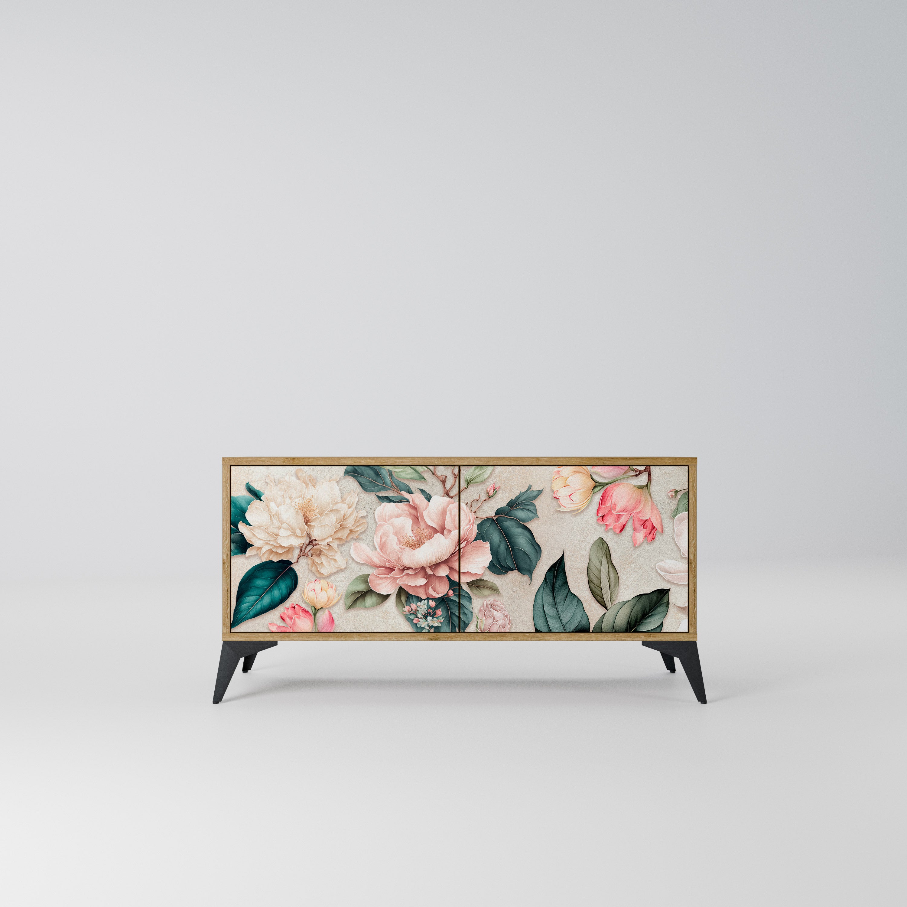 FLORAL GRACE Kompaktowa szafka RTV 2-drzwiowa