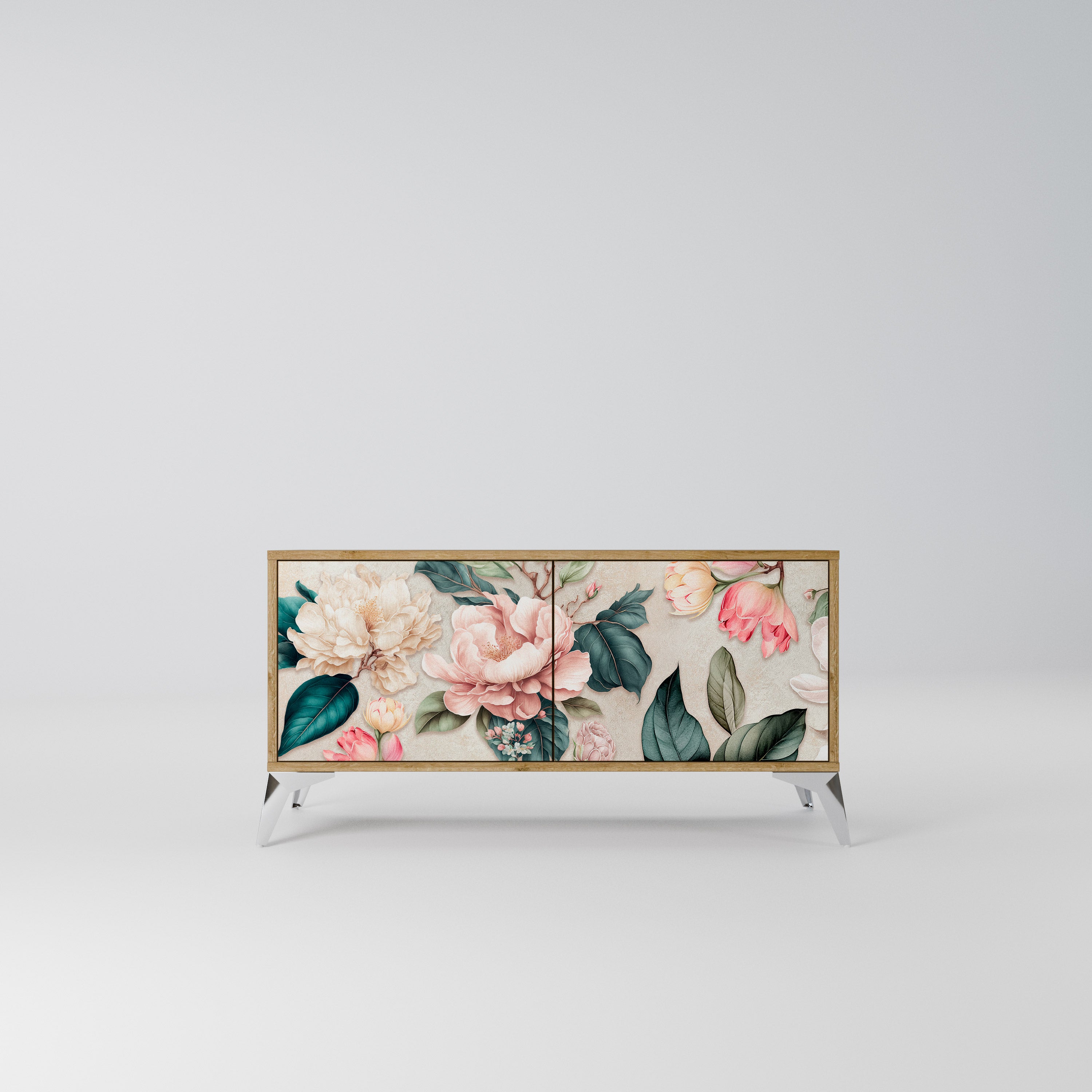 FLORAL GRACE Kompaktowa szafka RTV 2-drzwiowa