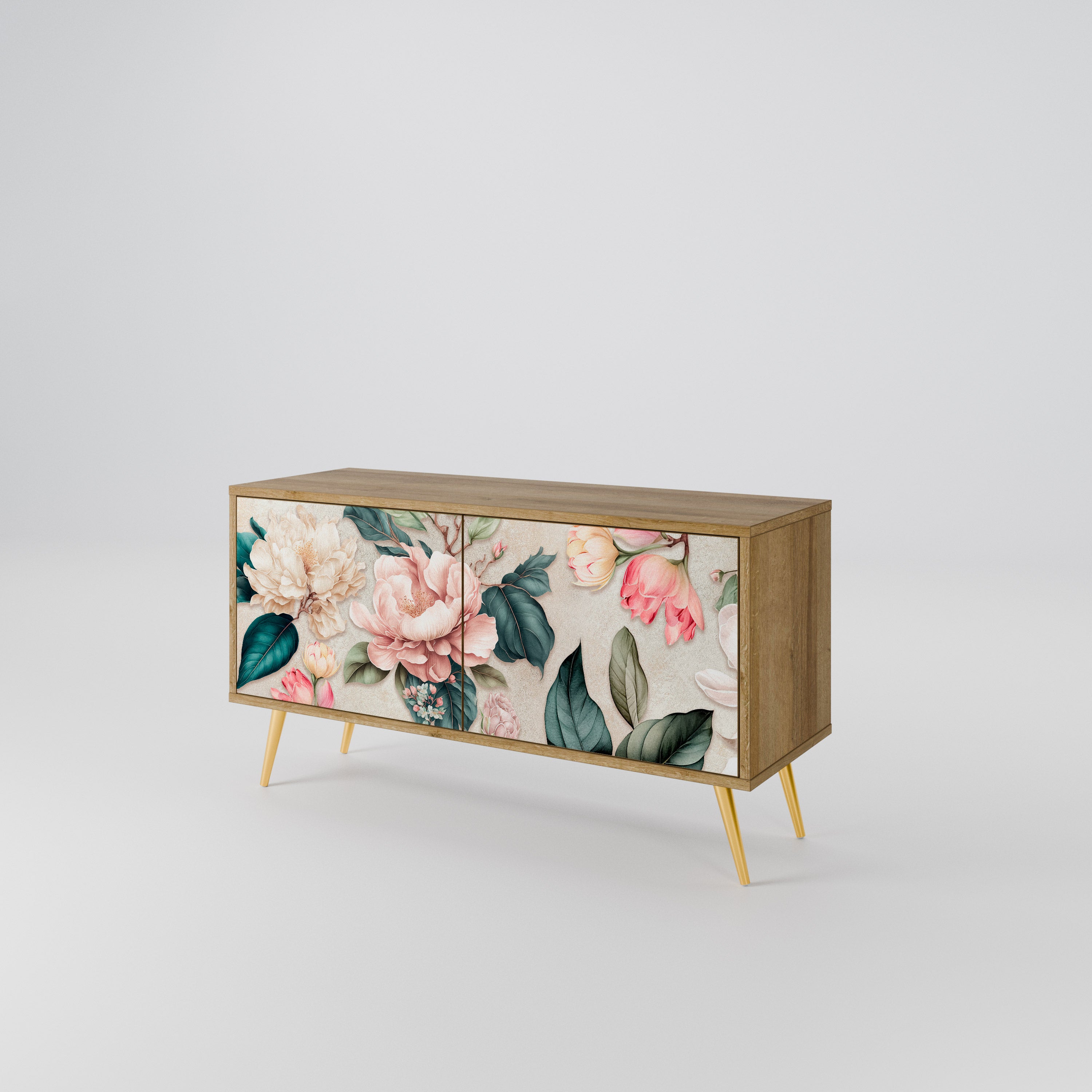 FLORAL GRACE Kompaktowa szafka RTV 2-drzwiowa