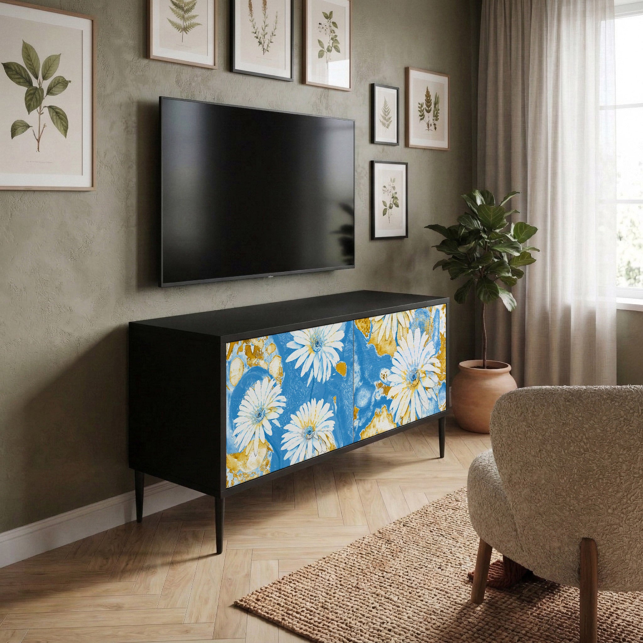 DAISY LUXE Kompaktowa szafka RTV 2-drzwiowa