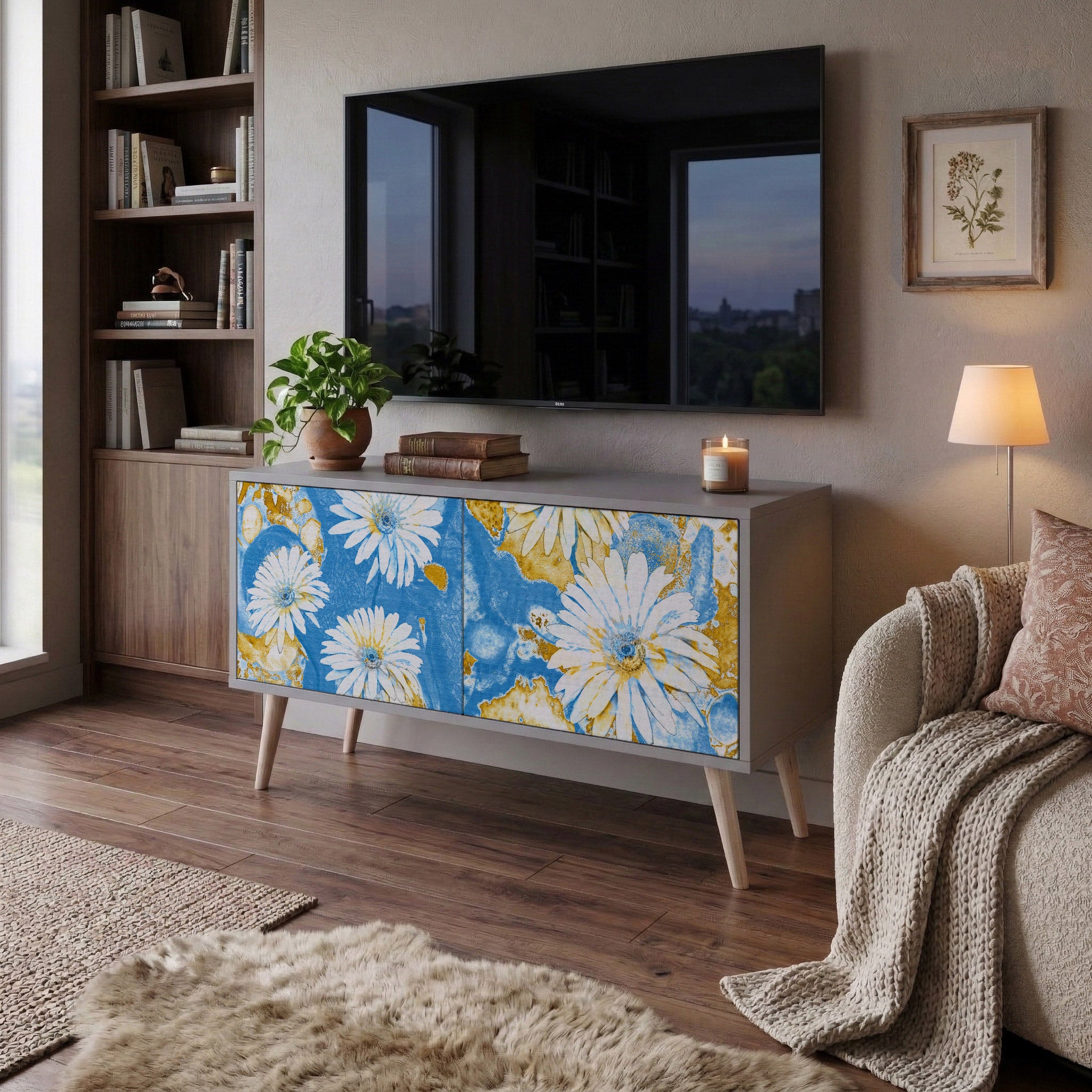 DAISY LUXE Kompaktowa szafka RTV 2-drzwiowa
