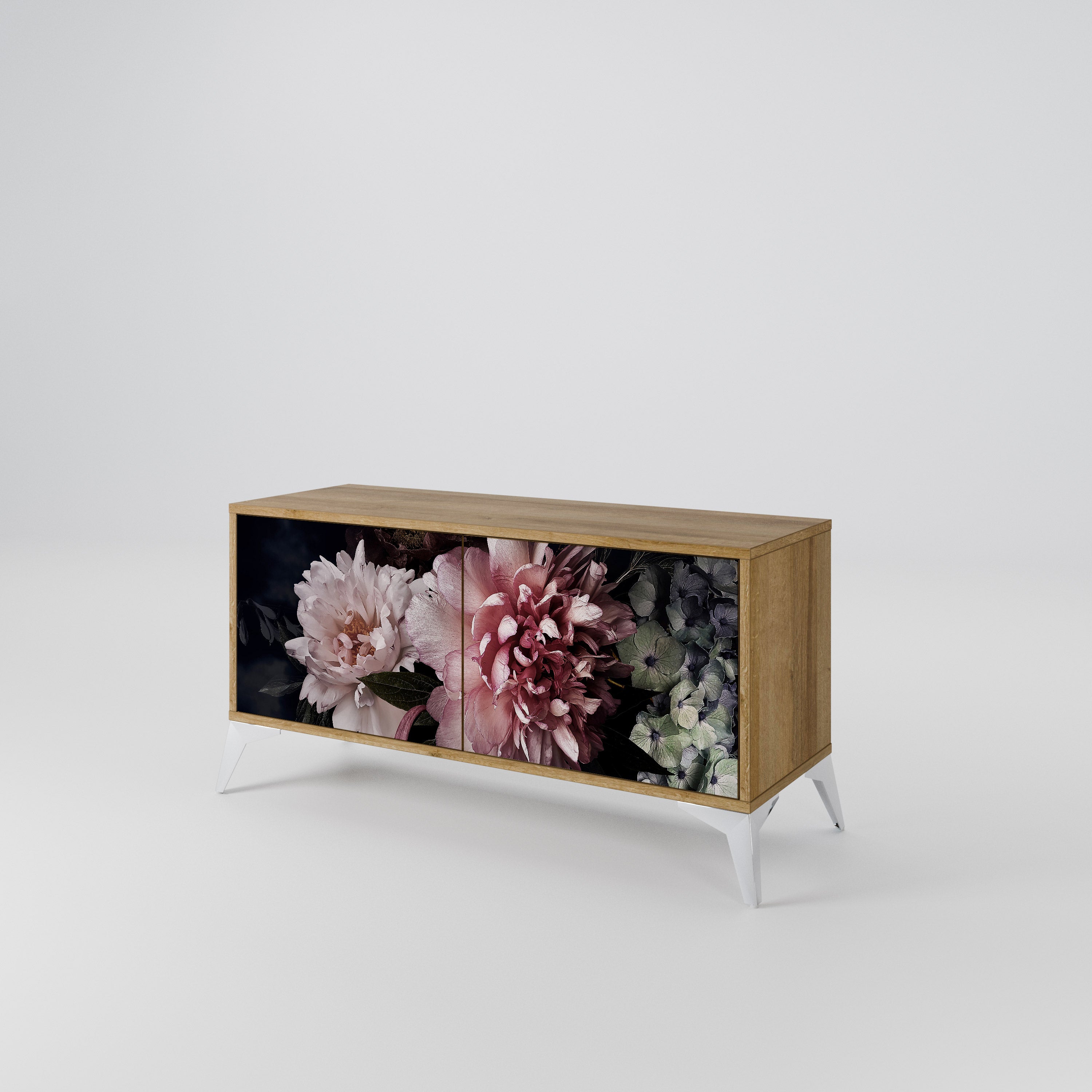 PURE BLOSSOM Kompaktowa szafka RTV 2-drzwiowa