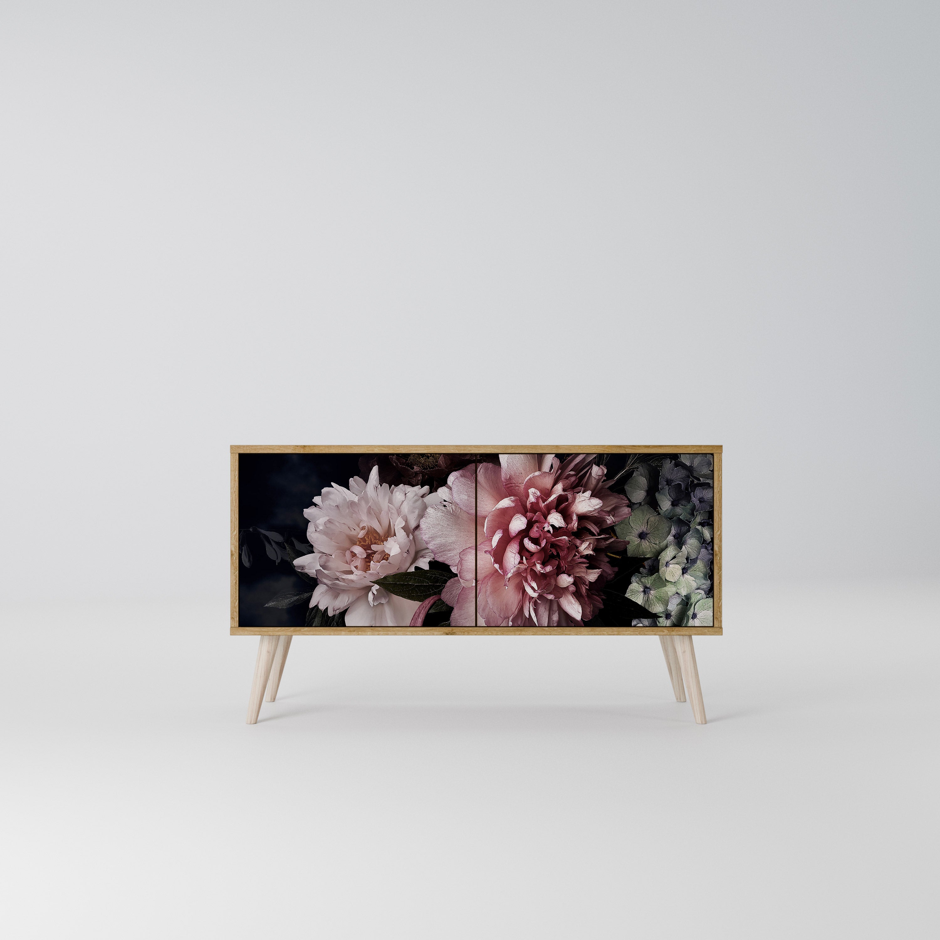 PURE BLOSSOM Kompaktowa szafka RTV 2-drzwiowa