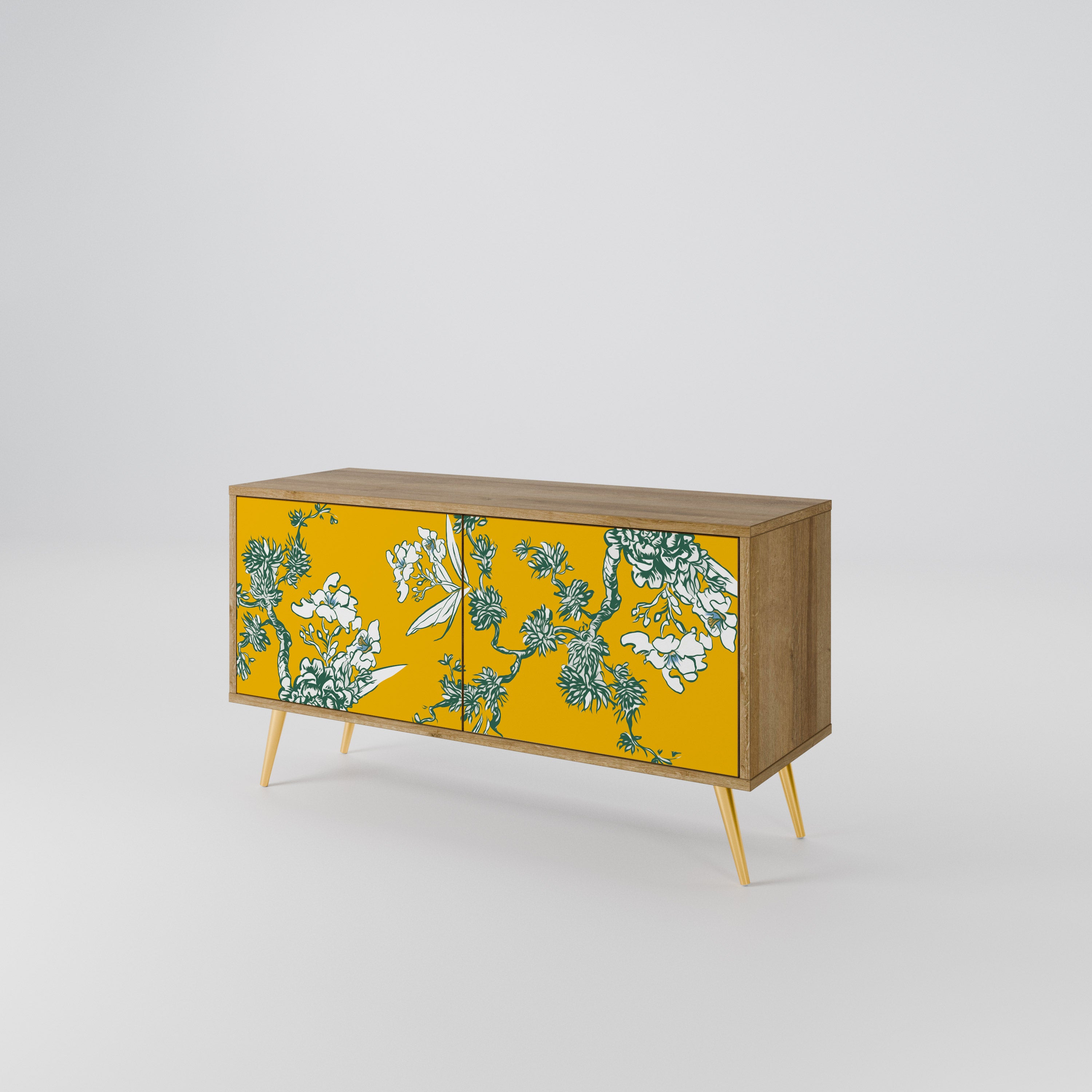 YELLOW CHINOISERIE Kompaktowa szafka RTV 2-drzwiowa
