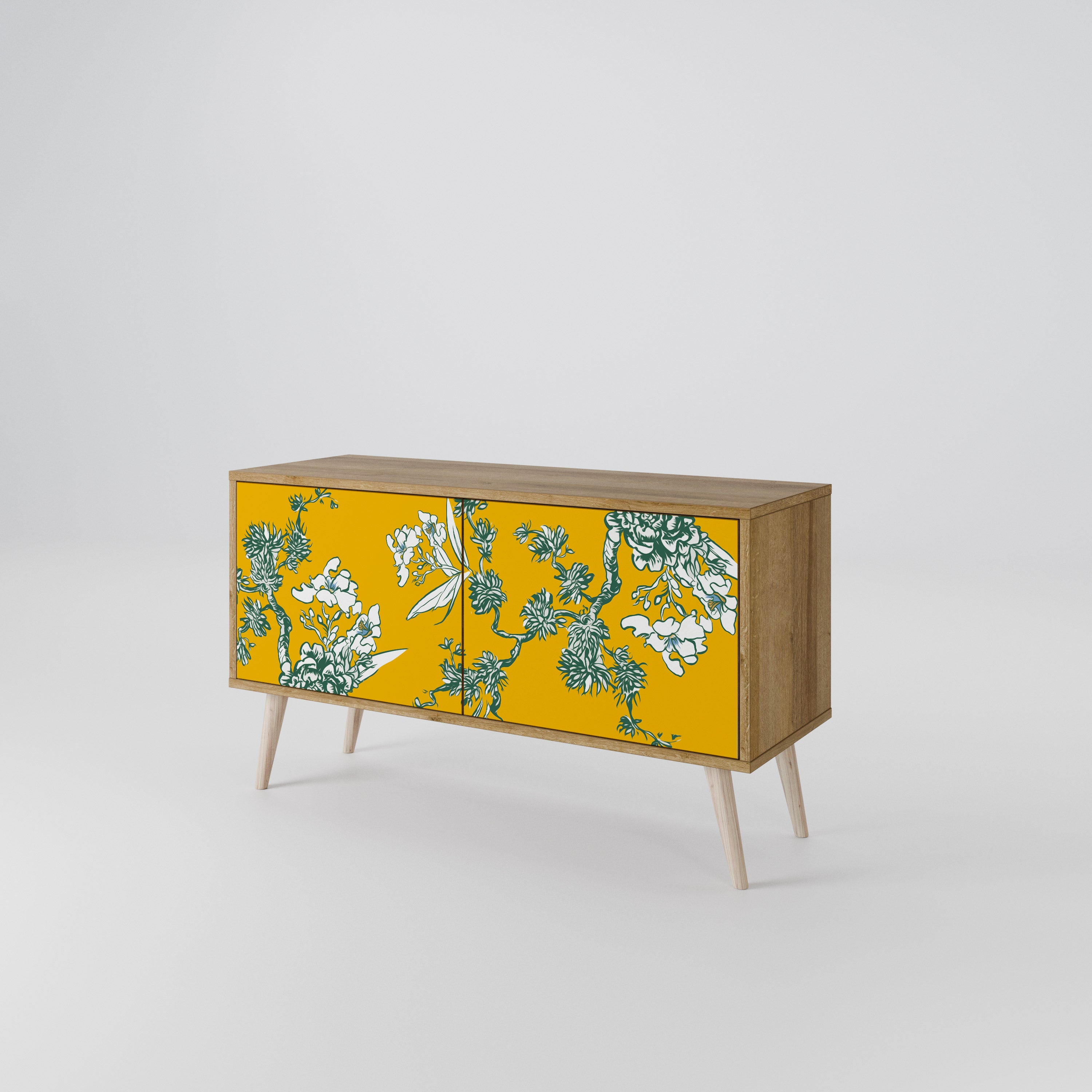 YELLOW CHINOISERIE Kompaktowa szafka RTV 2-drzwiowa