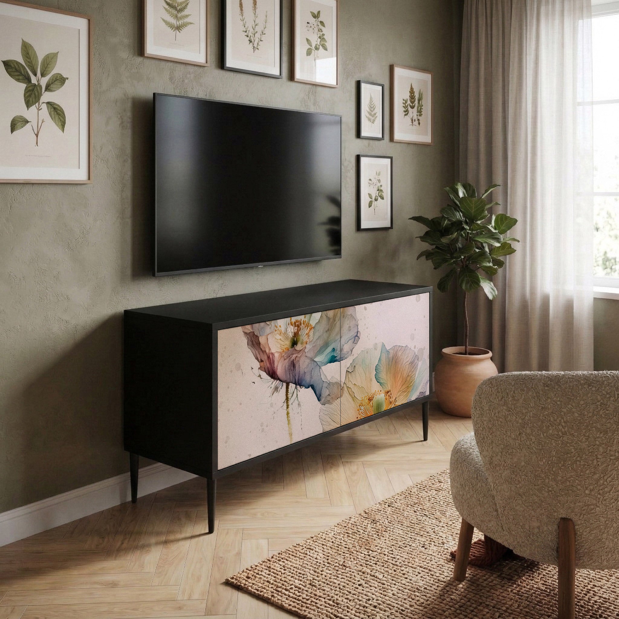 SOFTEN POPPY Kompaktowa szafka RTV 2-drzwiowa
