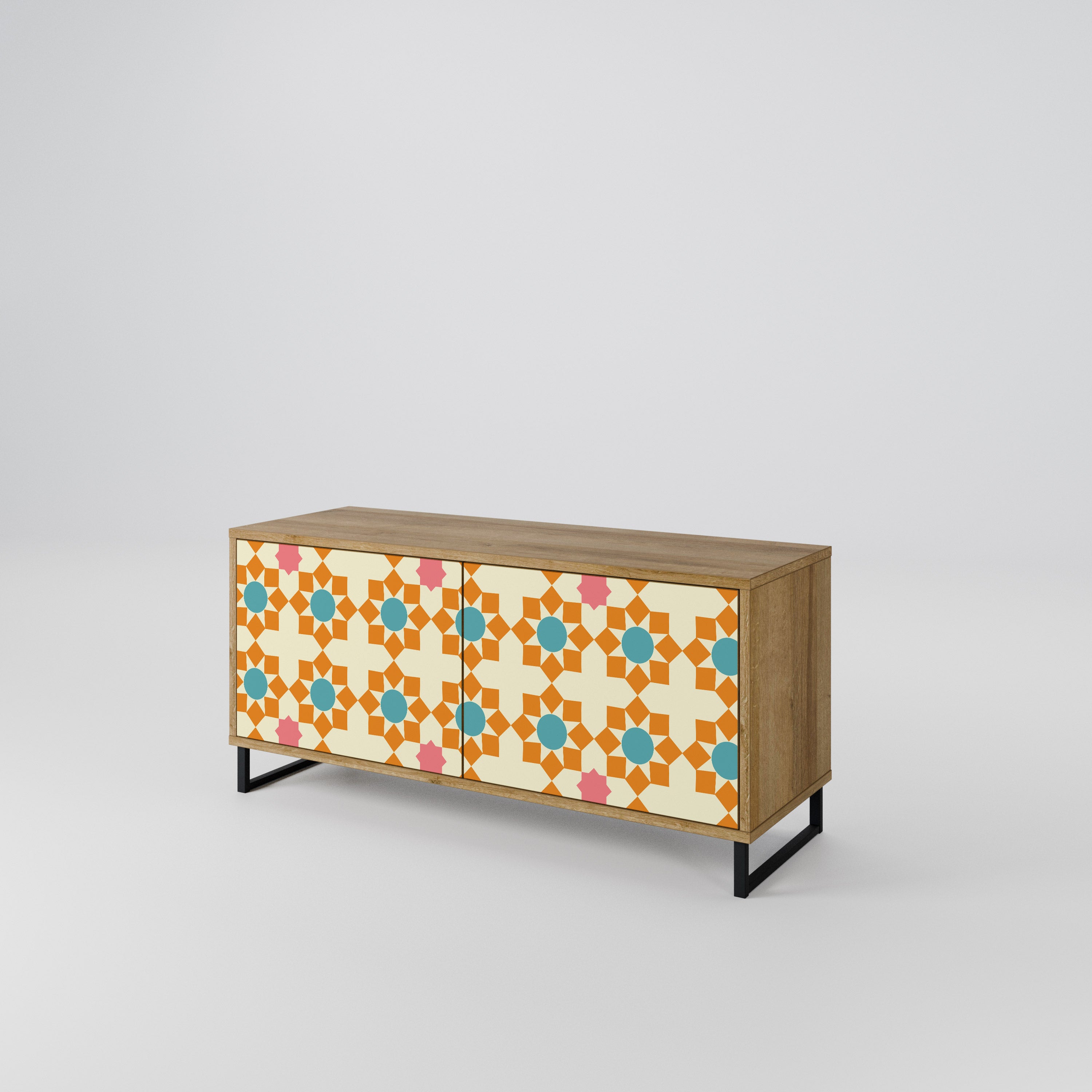 FLORAL DECOR Kompaktowa szafka RTV 2-drzwiowa
