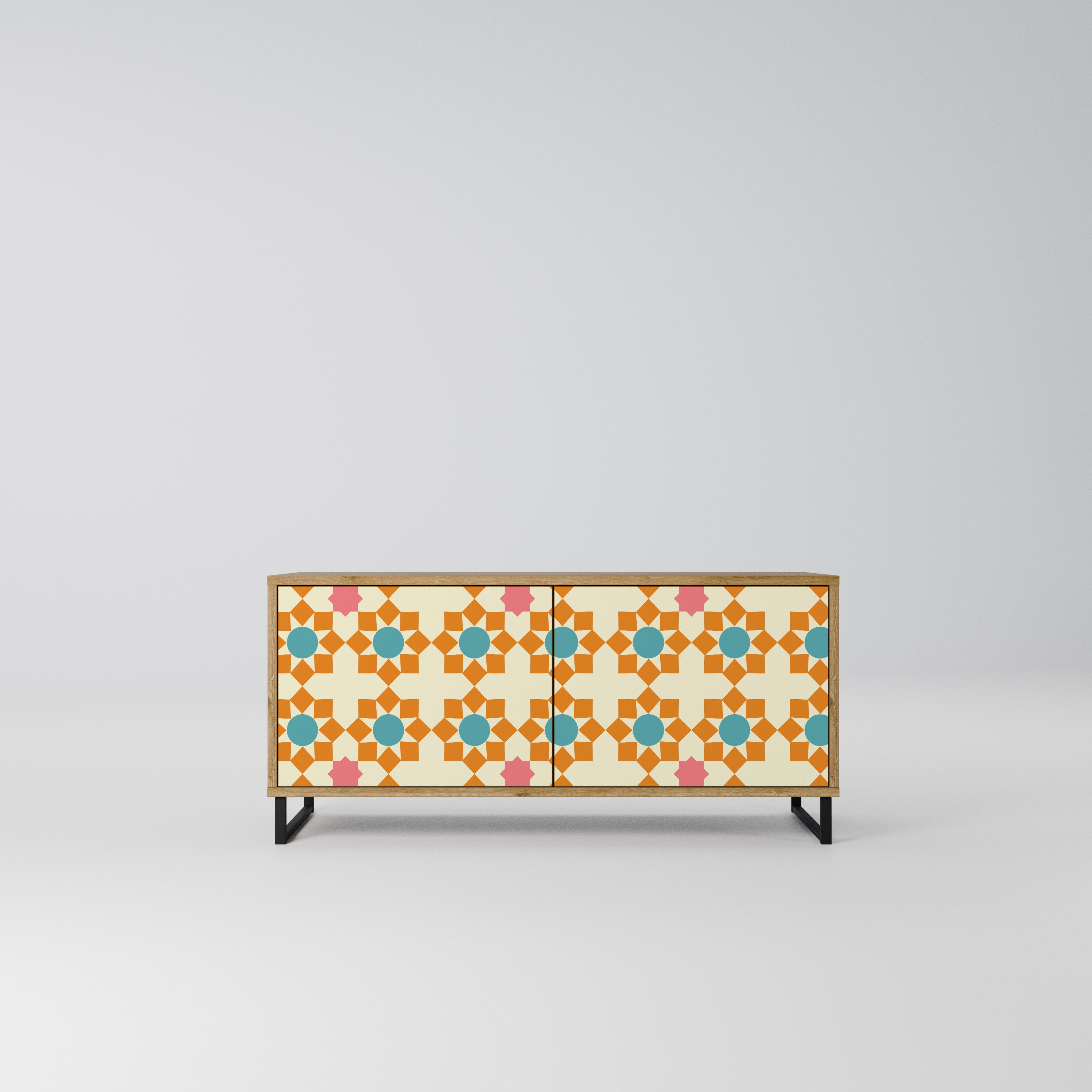 FLORAL DECOR Kompaktowa szafka RTV 2-drzwiowa