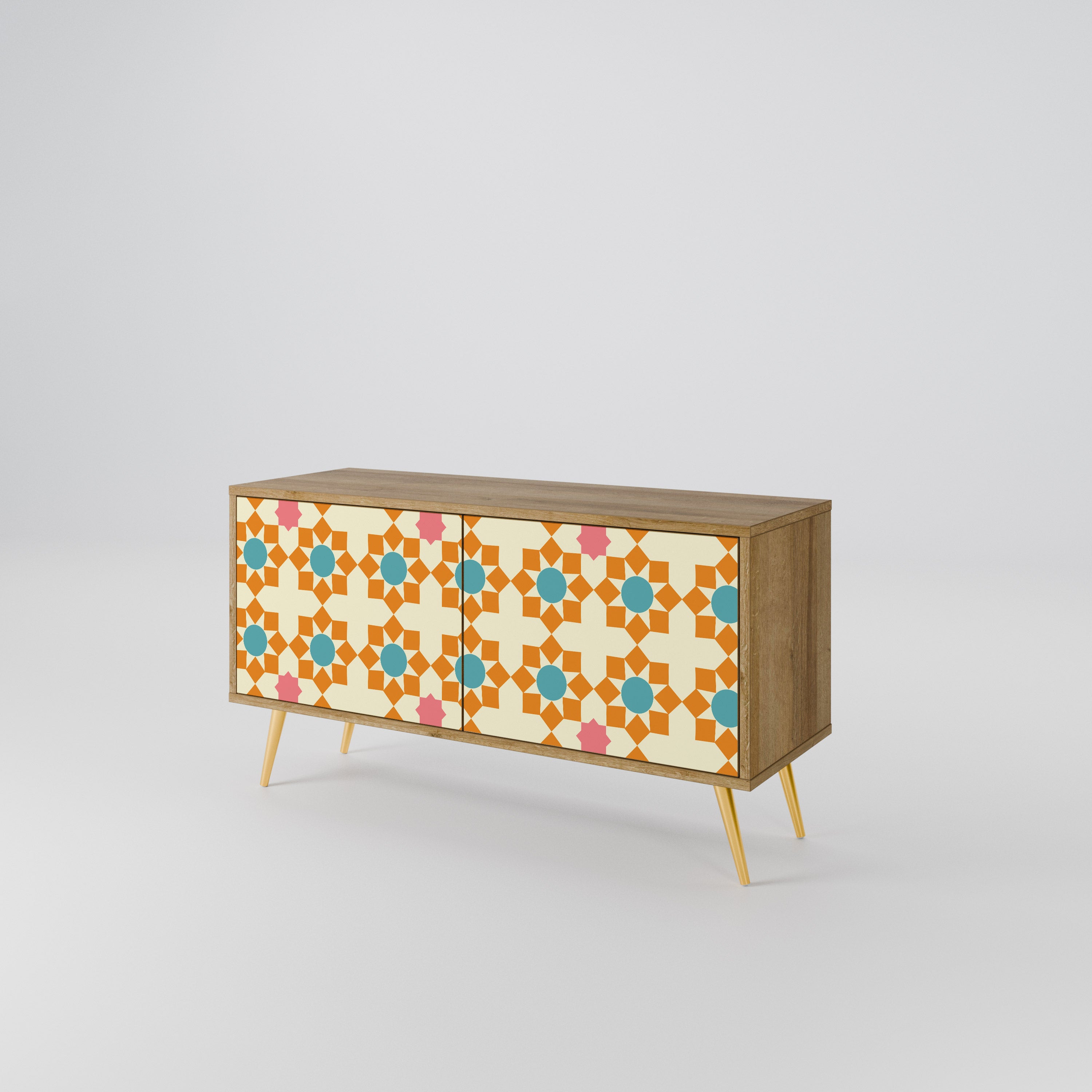 FLORAL DECOR Kompaktowa szafka RTV 2-drzwiowa