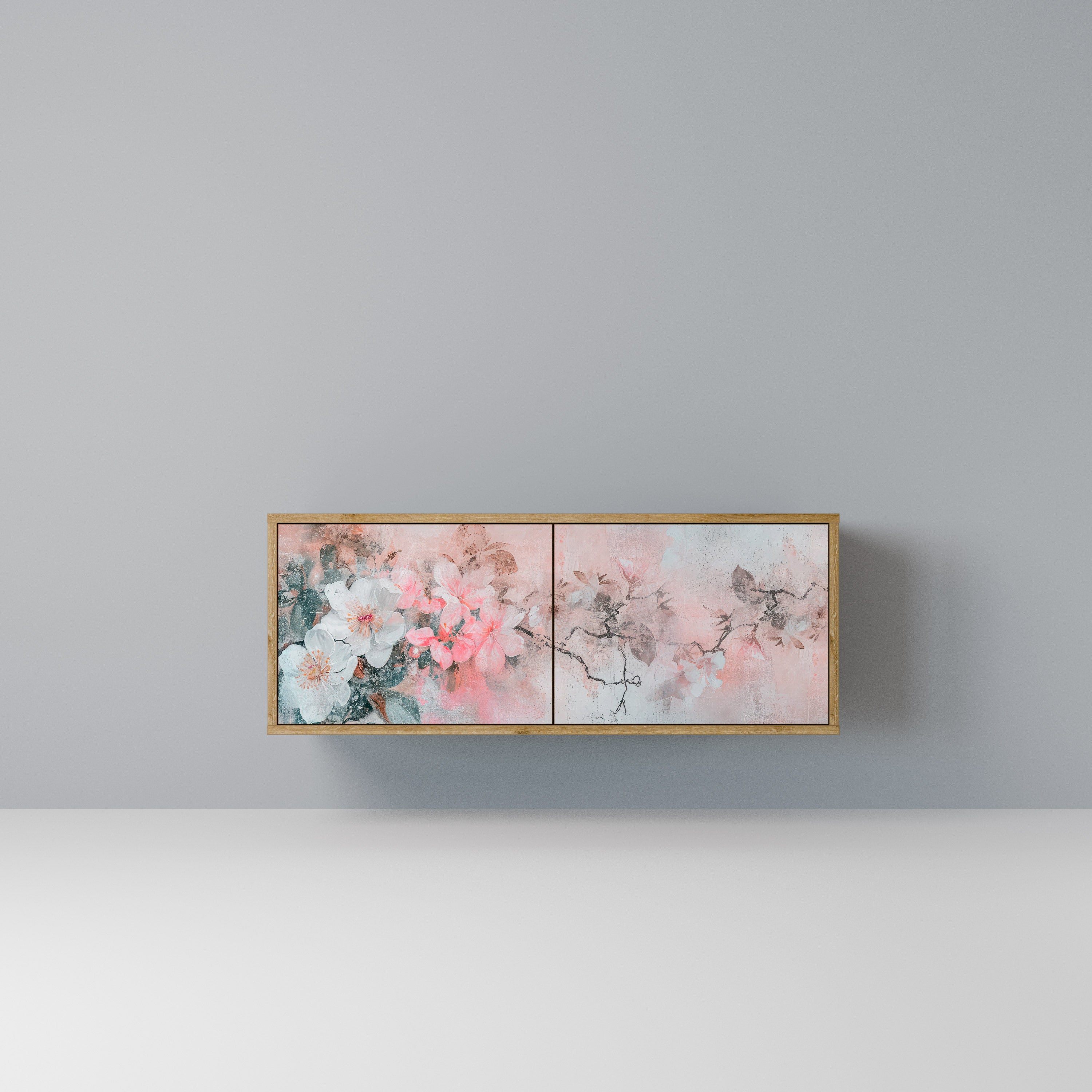 CHERRY BLOSSOM Kompaktowa szafka RTV 2-drzwiowa