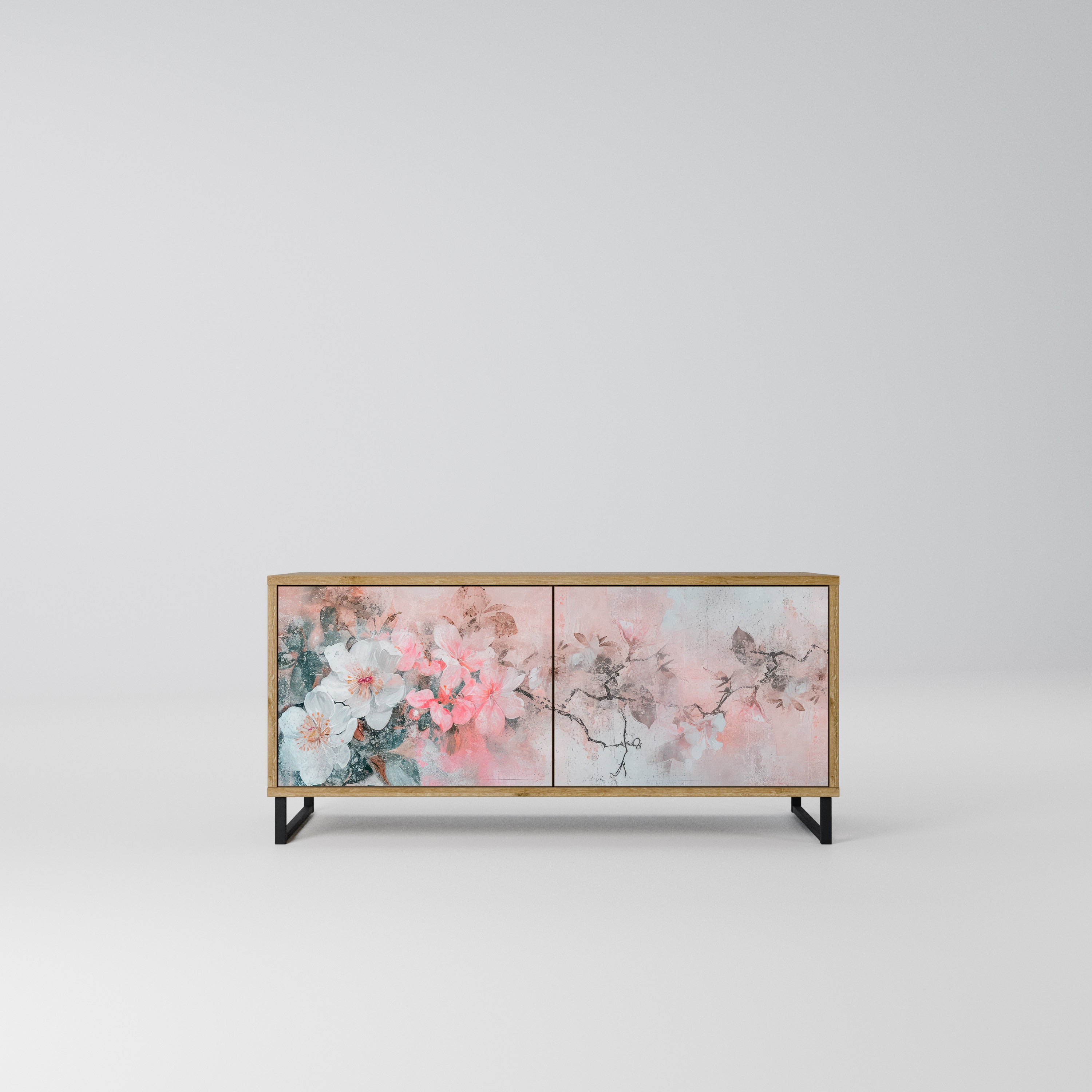 CHERRY BLOSSOM Kompaktowa szafka RTV 2-drzwiowa