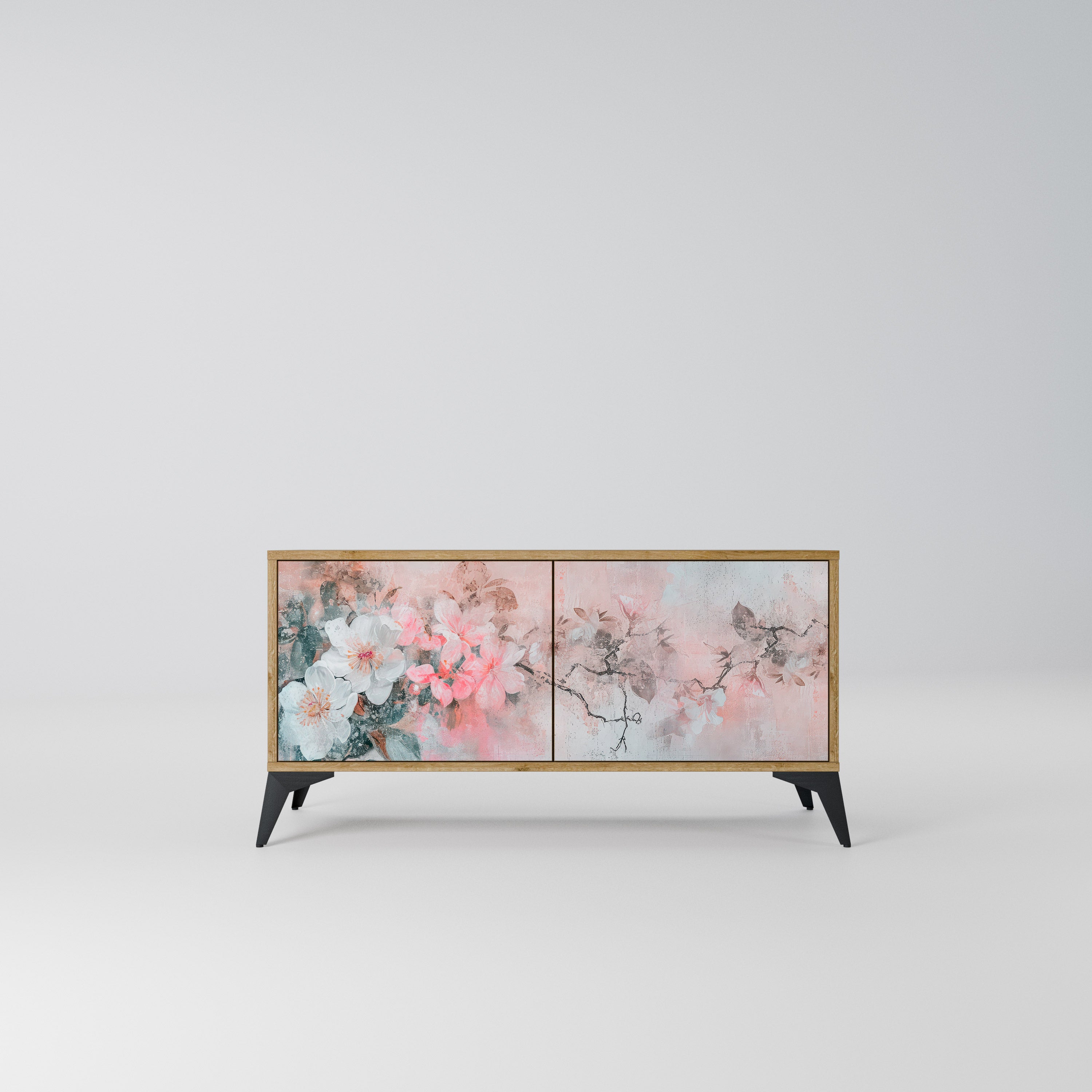 CHERRY BLOSSOM Kompaktowa szafka RTV 2-drzwiowa