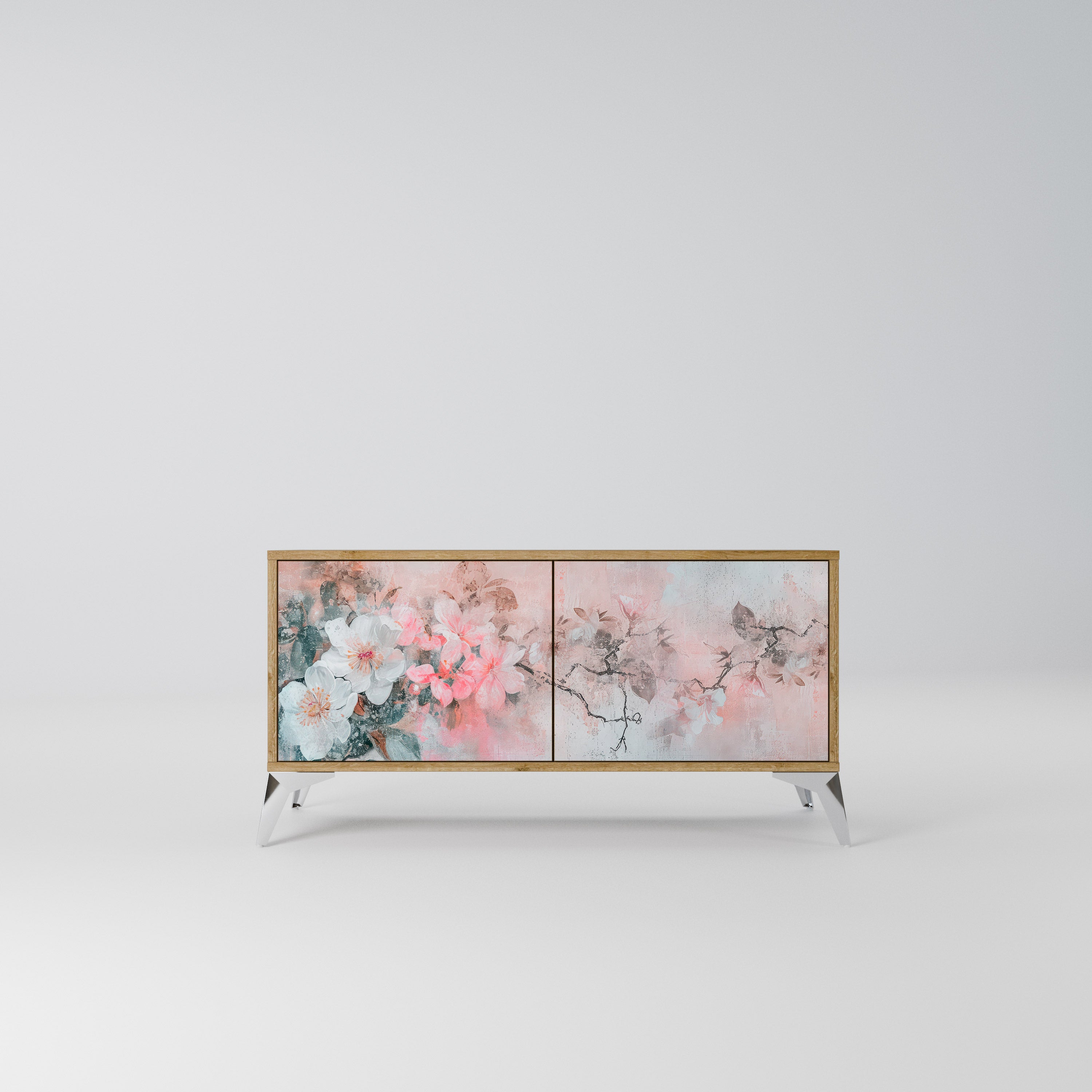 CHERRY BLOSSOM Kompaktowa szafka RTV 2-drzwiowa