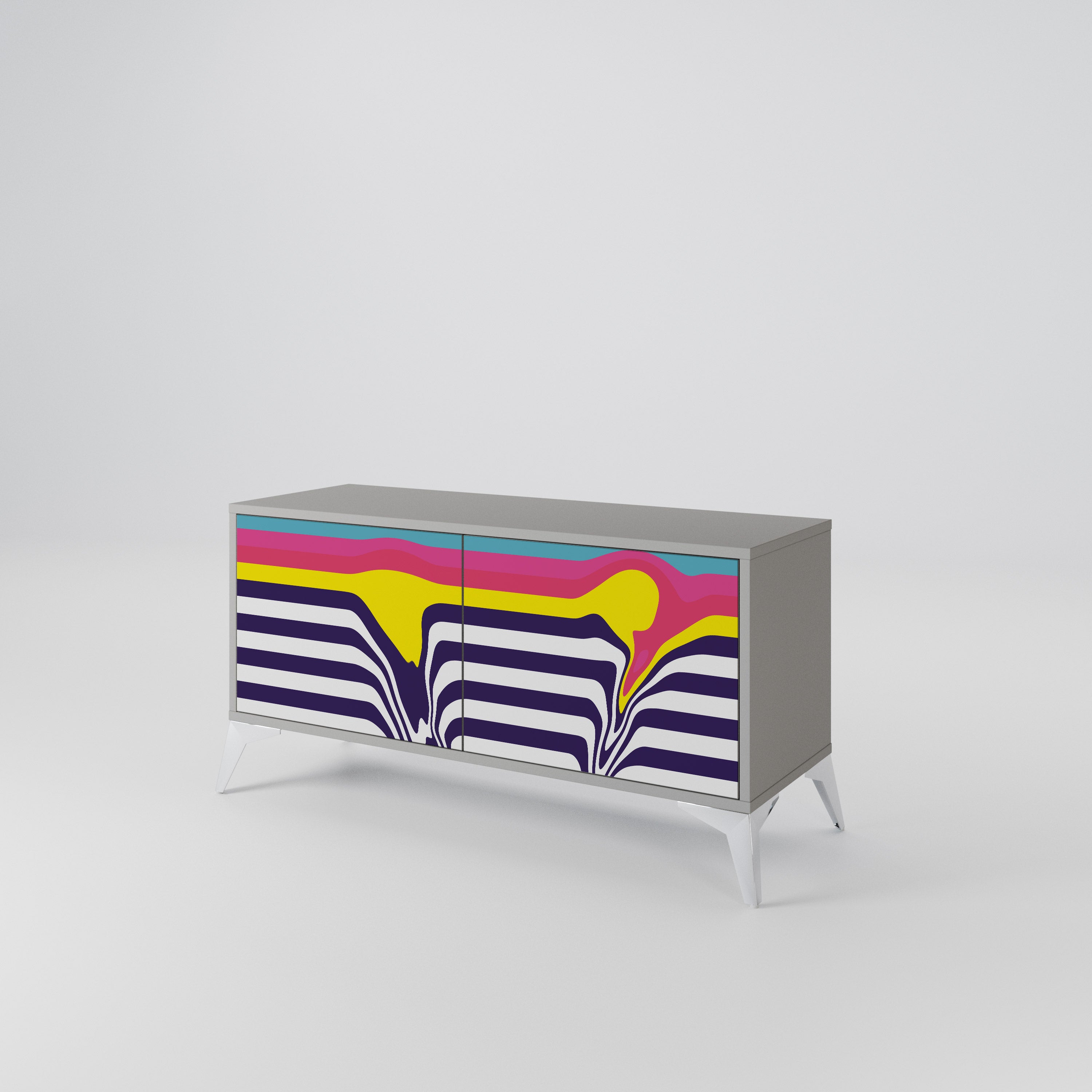 COLORFUL DIVERSION Kompaktowa szafka RTV 2-drzwiowa