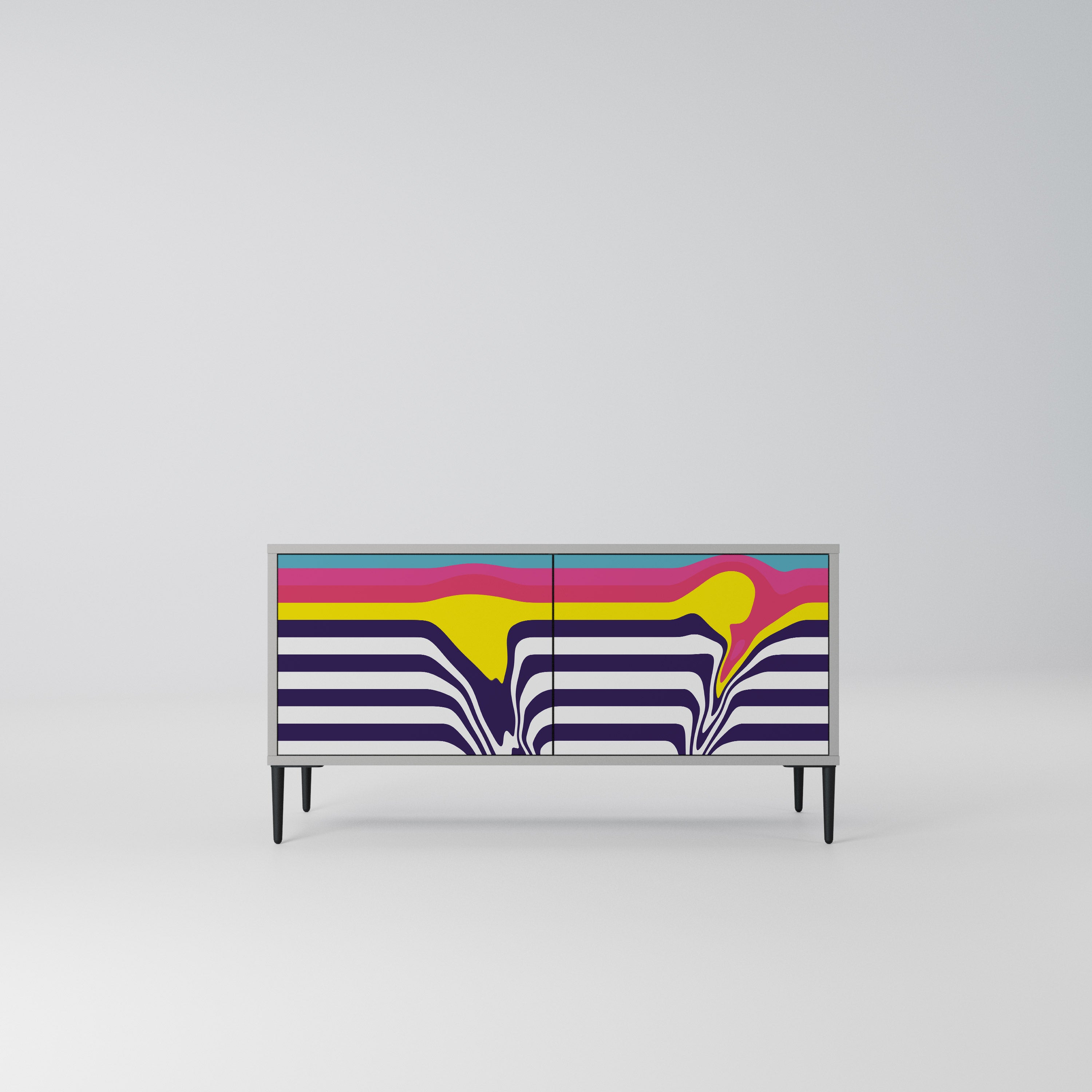 COLORFUL DIVERSION Kompaktowa szafka RTV 2-drzwiowa