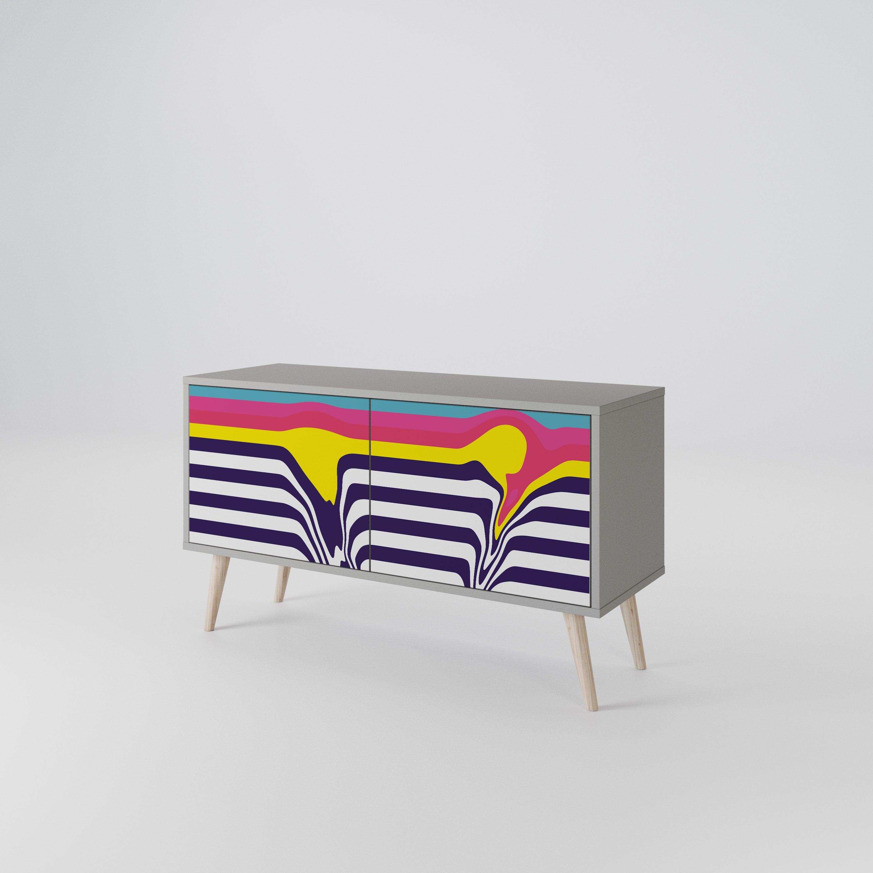 COLORFUL DIVERSION Kompaktowa szafka RTV 2-drzwiowa
