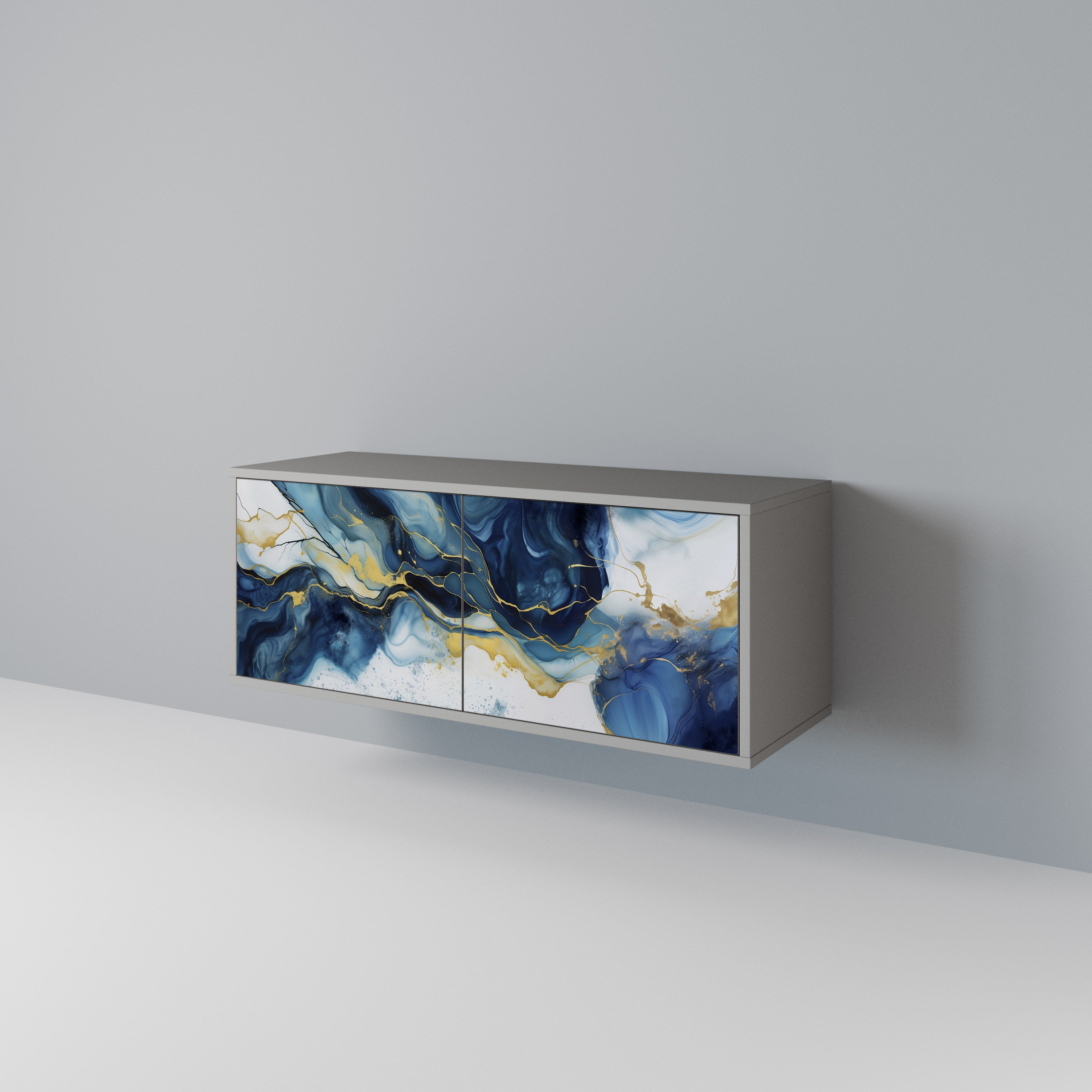 INKY MARBLE Kompaktowa szafka RTV 2-drzwiowa