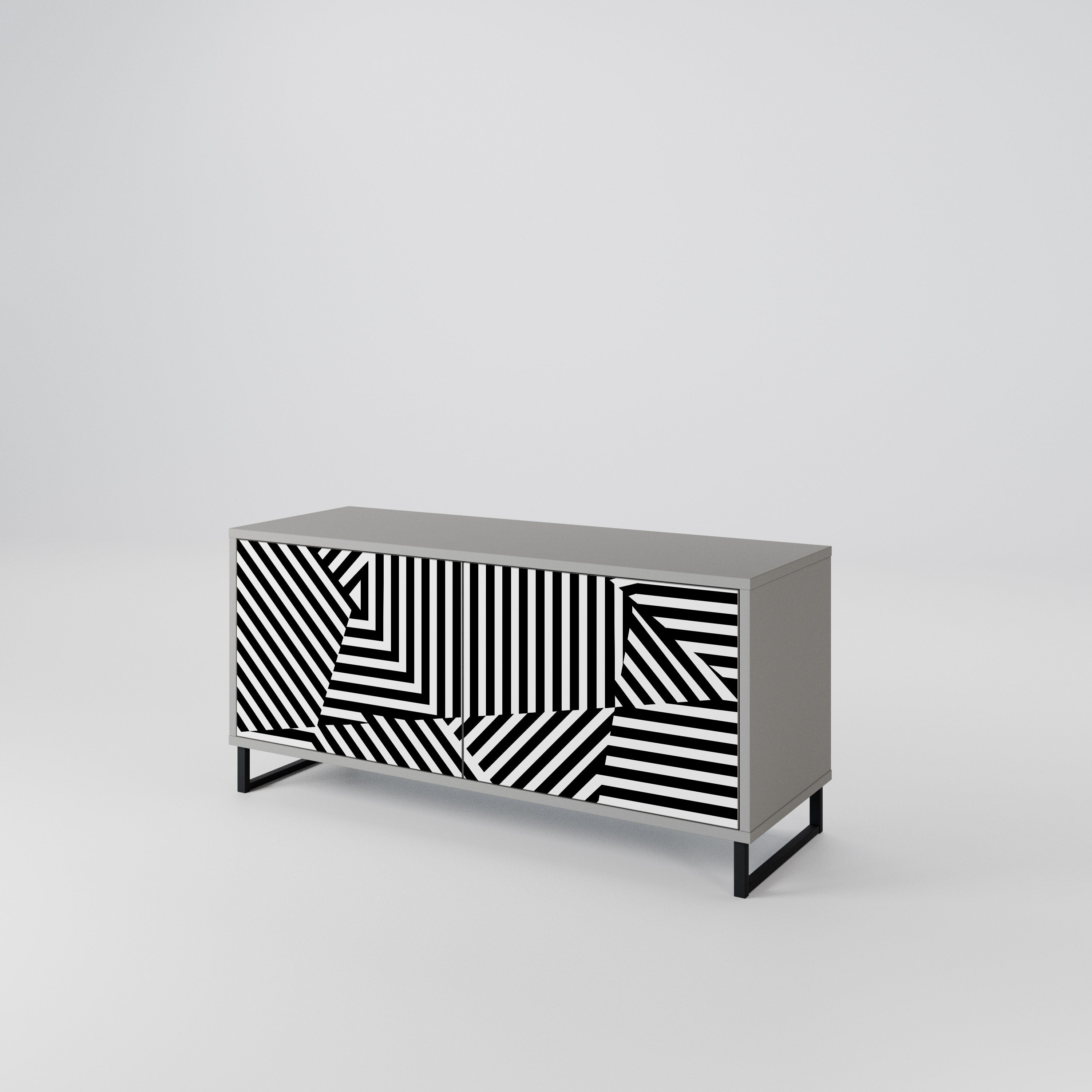 ILLUSIONARY LATTICE Kompaktowa szafka RTV 2-drzwiowa