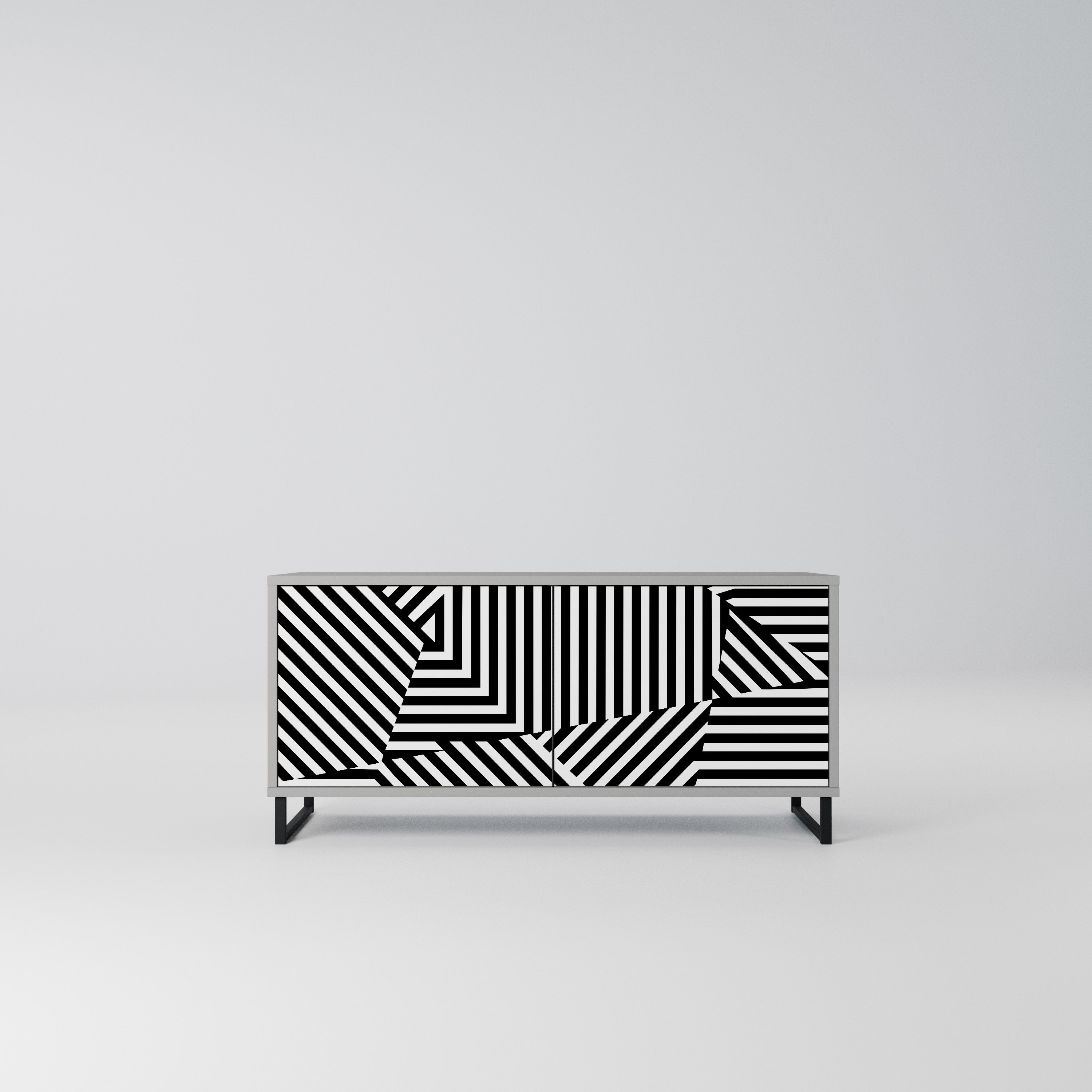 ILLUSIONARY LATTICE Kompaktowa szafka RTV 2-drzwiowa