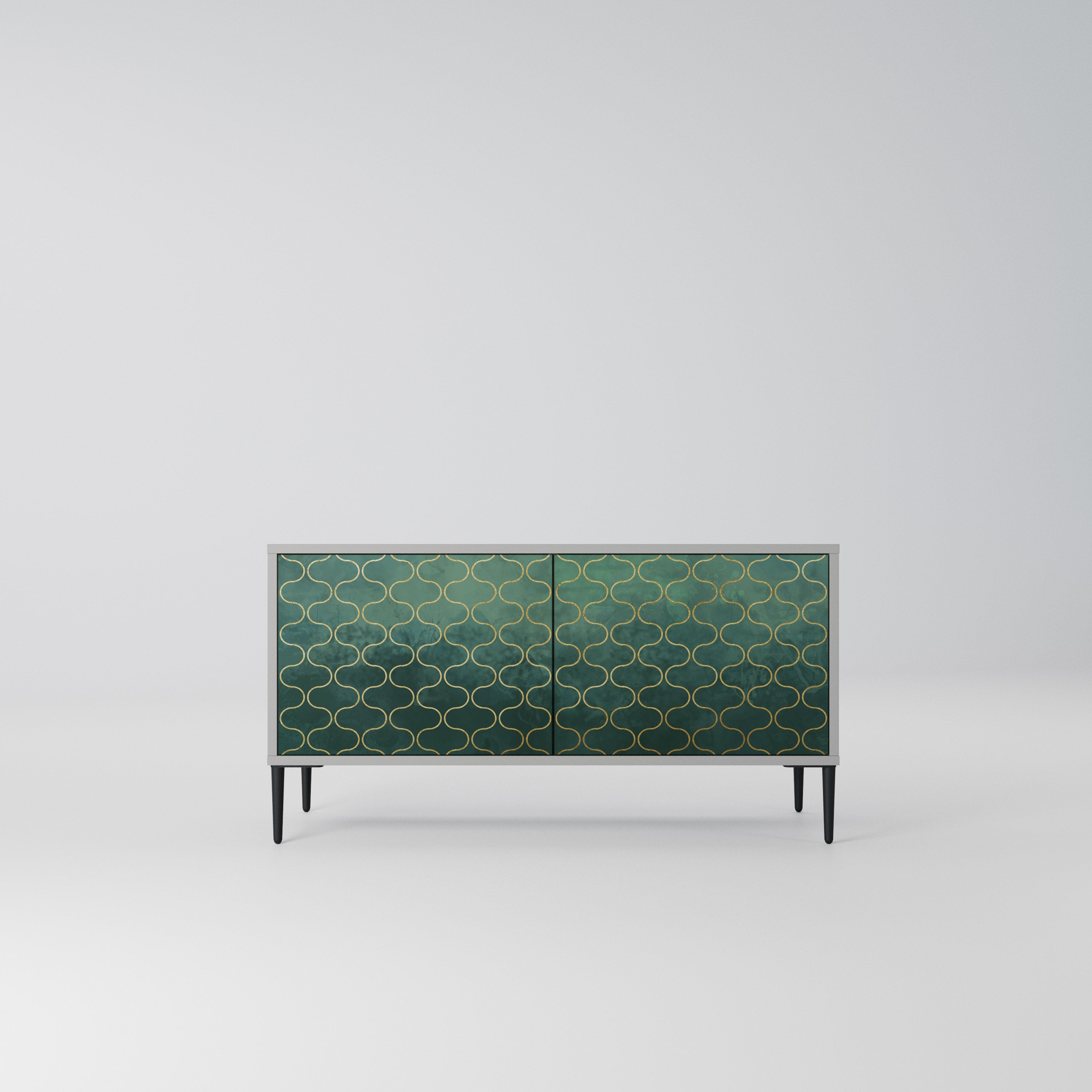 TESSELATED GREENERY Kompaktowa szafka RTV 2-drzwiowa