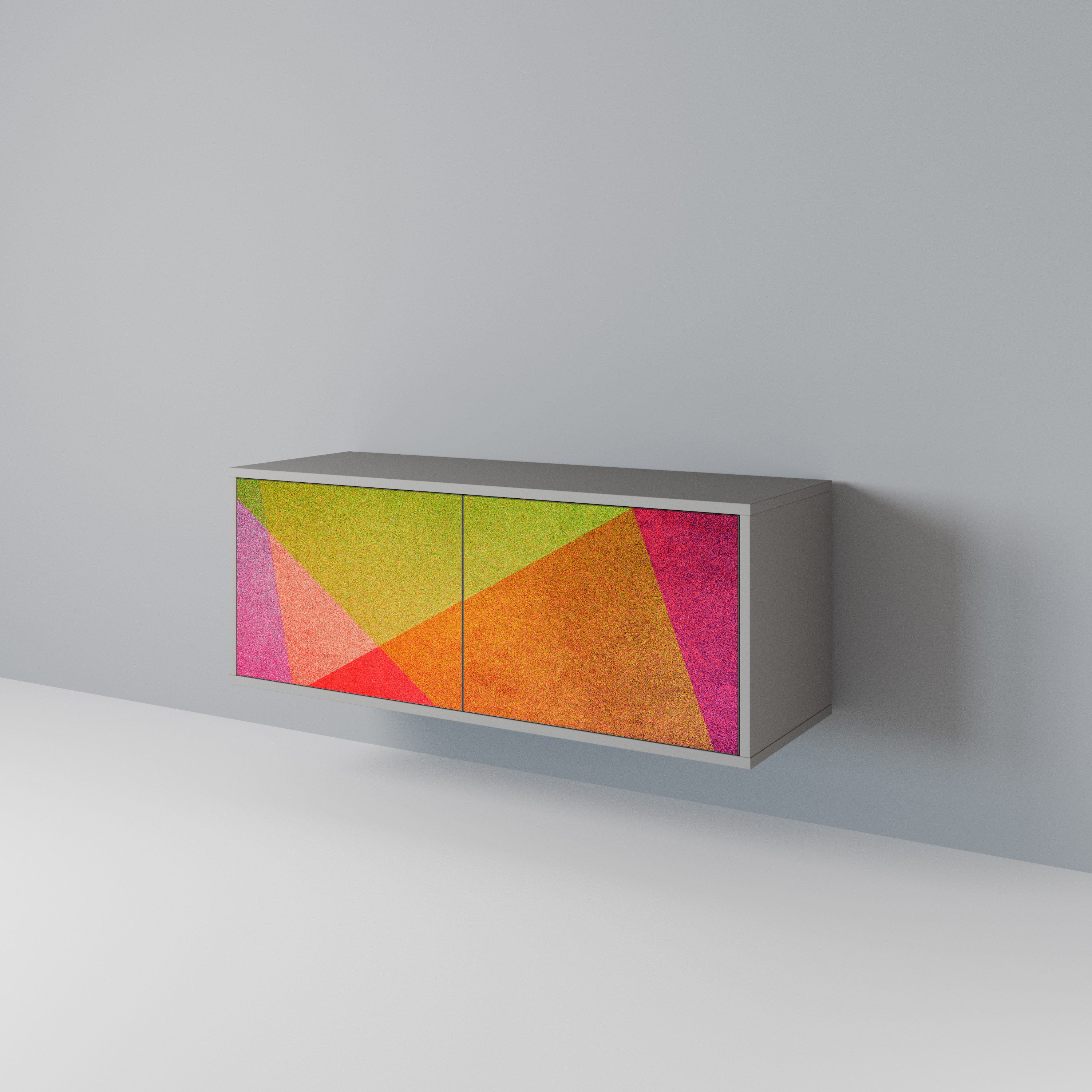 VIVID GEOMETRY Kompaktowa szafka RTV 2-drzwiowa