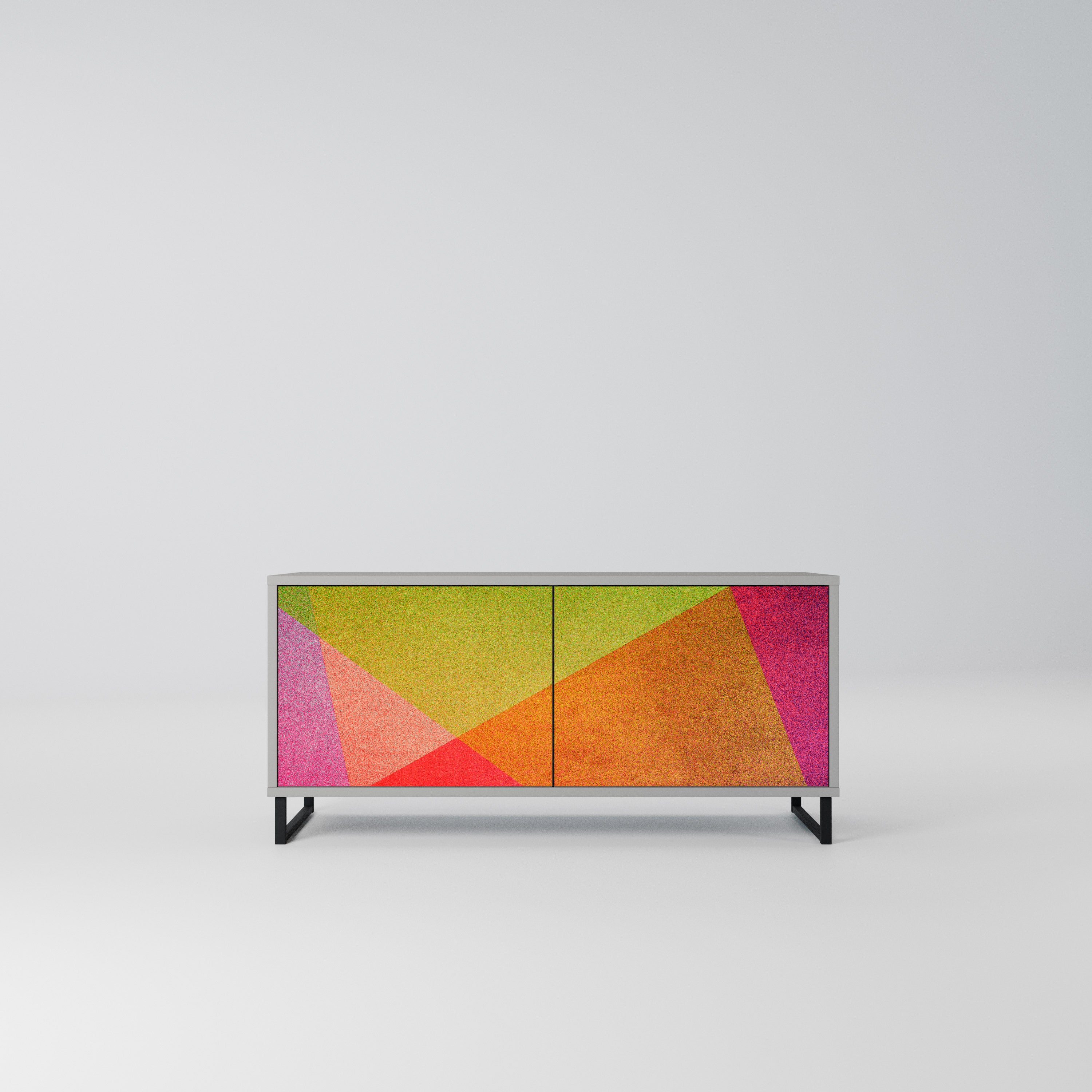 VIVID GEOMETRY Kompaktowa szafka RTV 2-drzwiowa